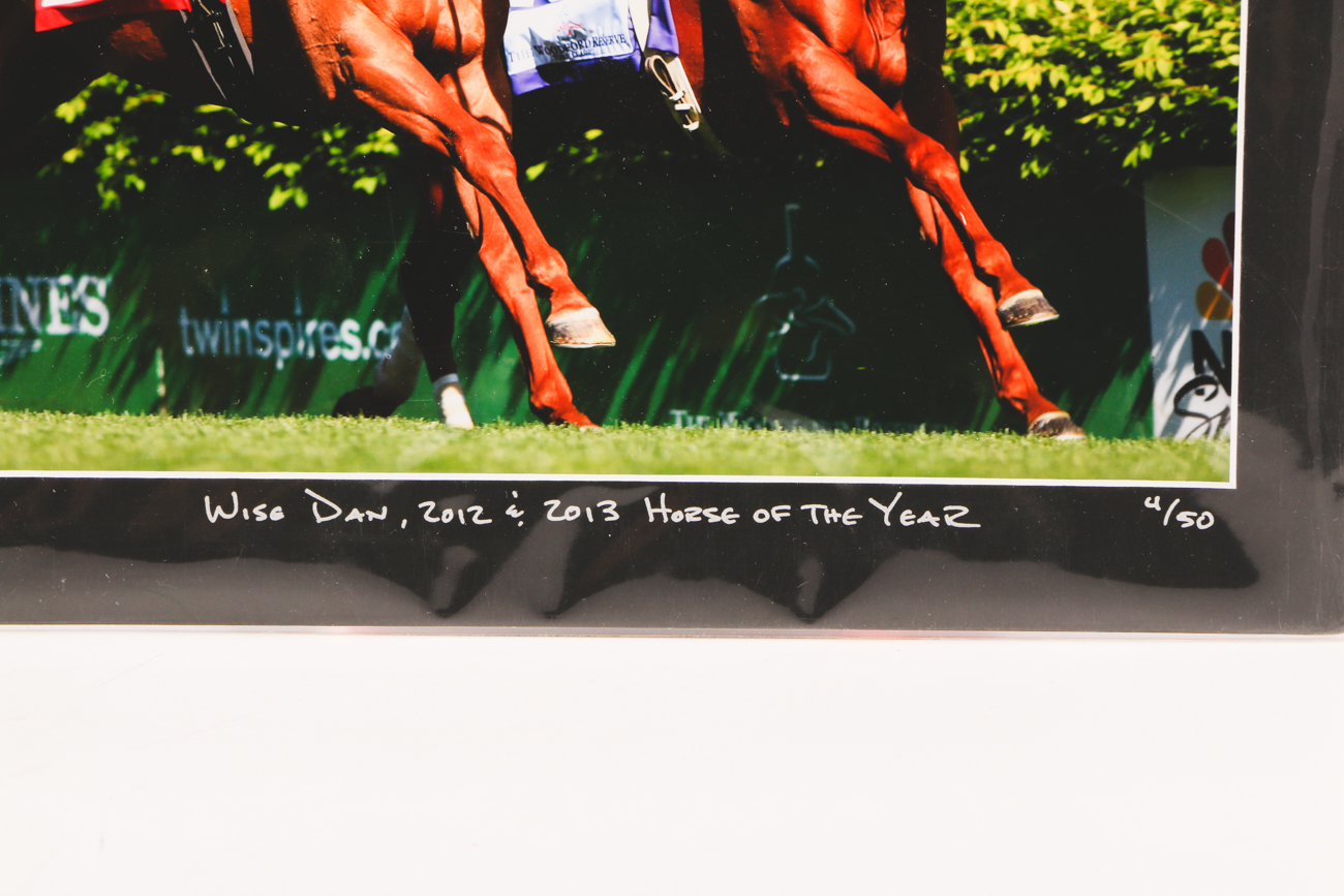 Two Ted Tarquinio Signed Limited Edition Photographic Prints of Race Horses