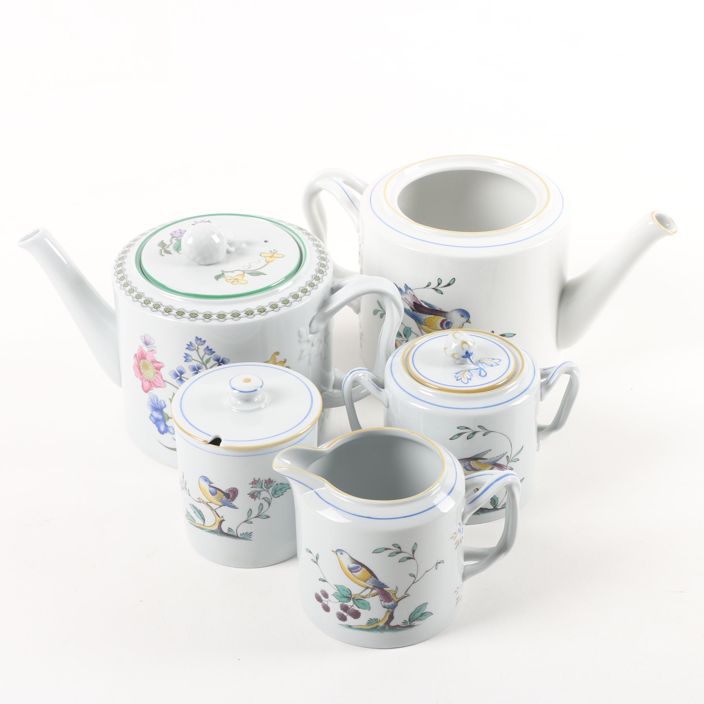 Vintage Spode "Queens Bird" and "Summer Palace" Serveware