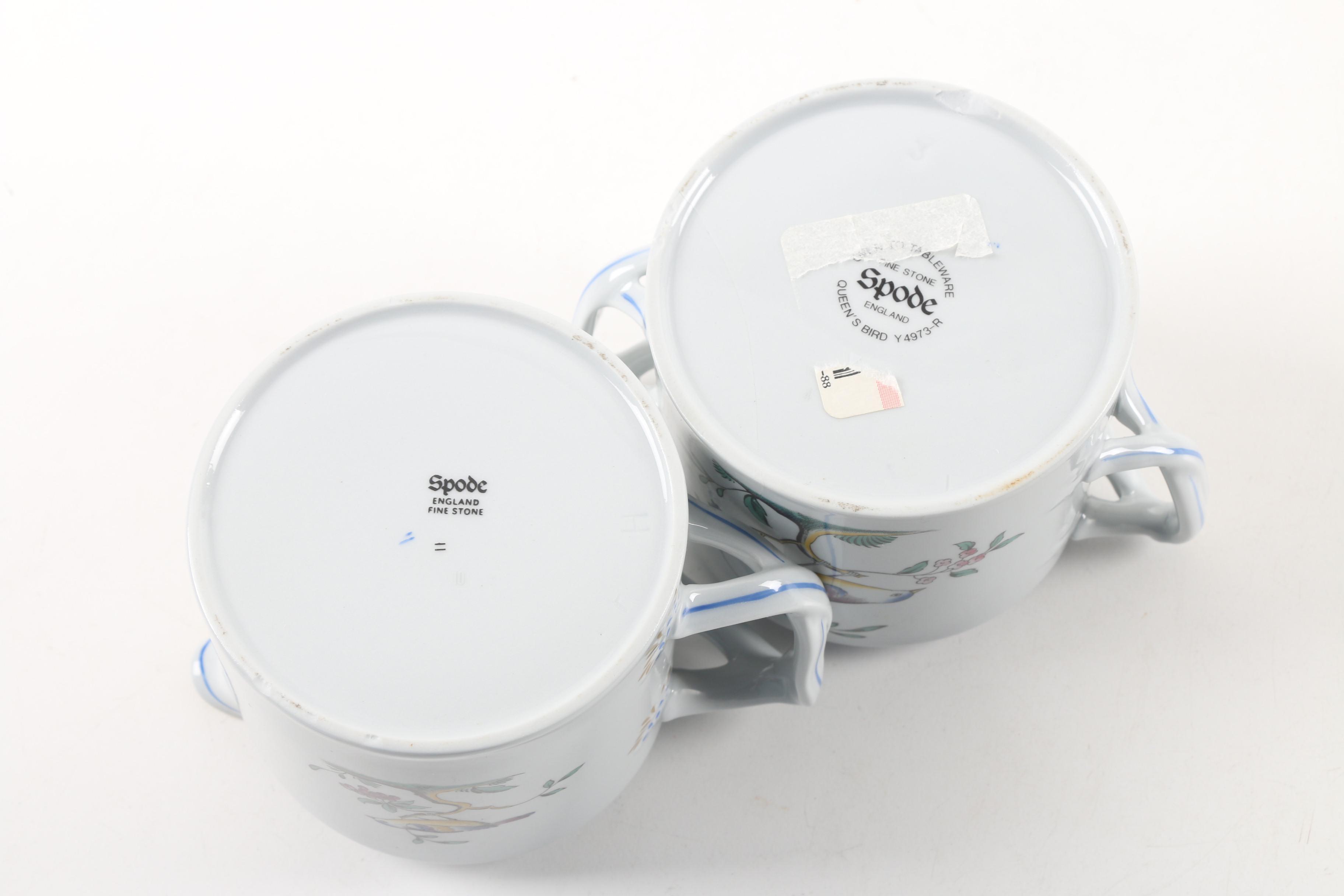 Vintage Spode "Queens Bird" and "Summer Palace" Serveware