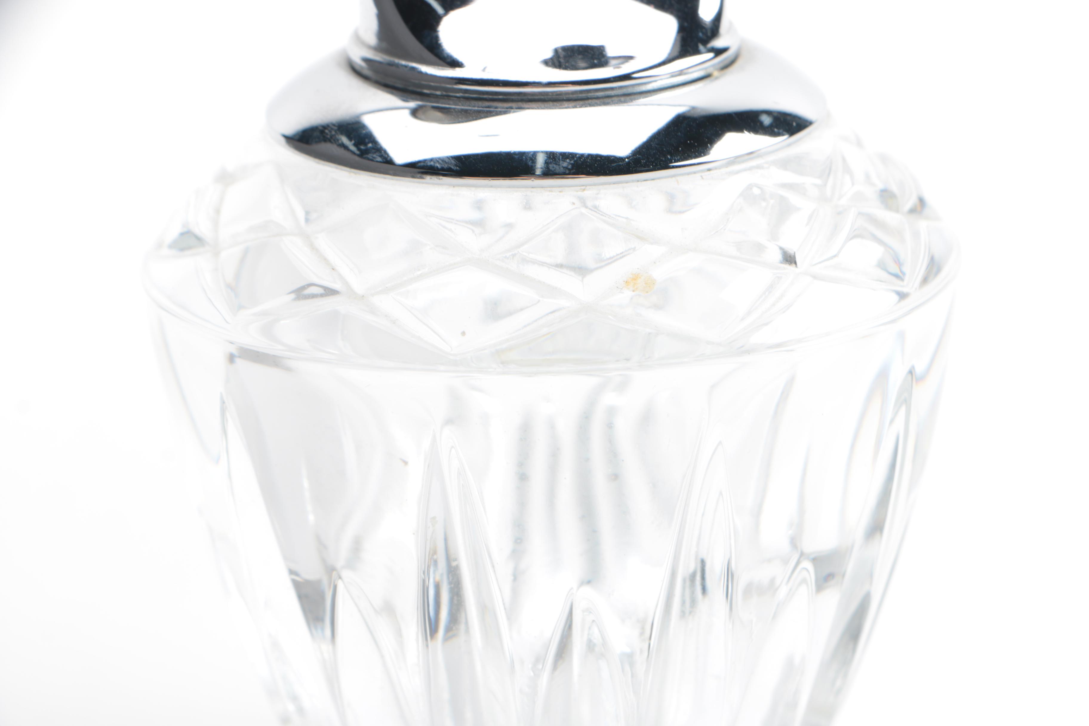 Vintage Frank M. Whiting Sterling and Princess House Crystal Table Lighters