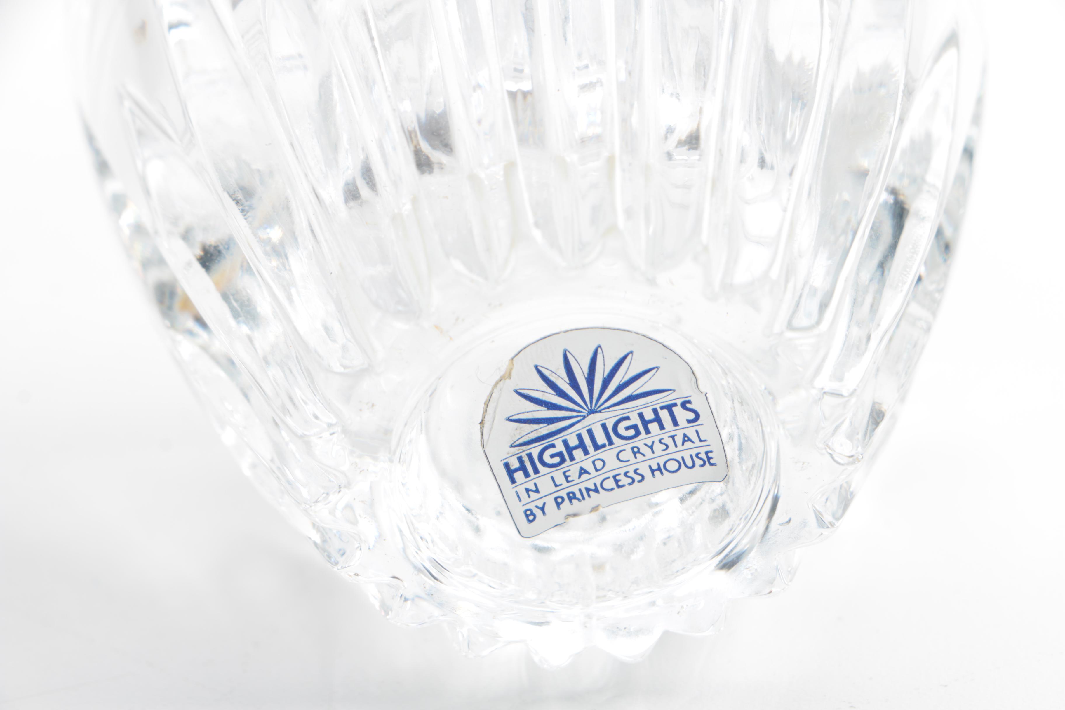 Vintage Frank M. Whiting Sterling and Princess House Crystal Table Lighters