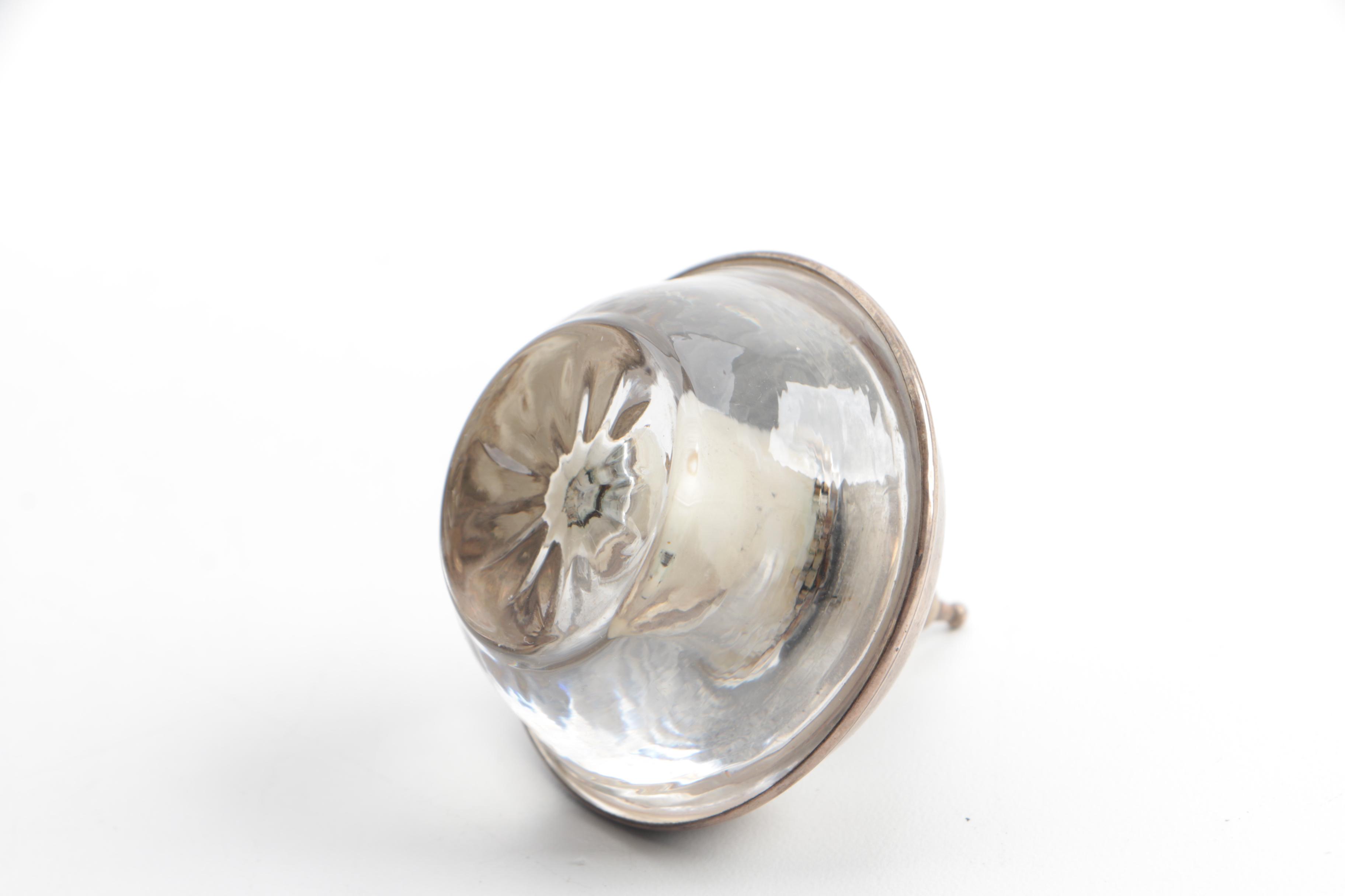 Vintage Frank M. Whiting Sterling and Princess House Crystal Table Lighters