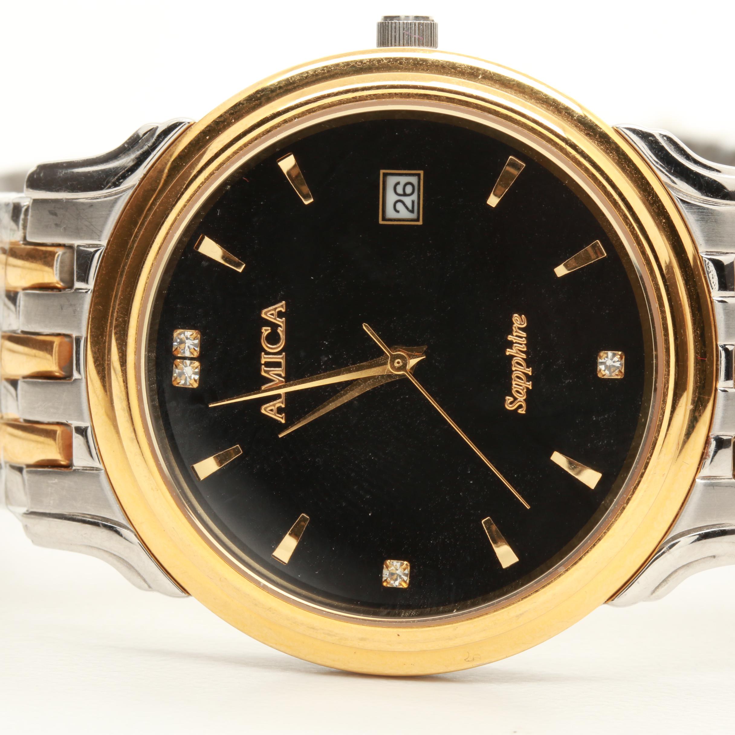 Gold Tone Stainless Steel Copha and Amica Watches