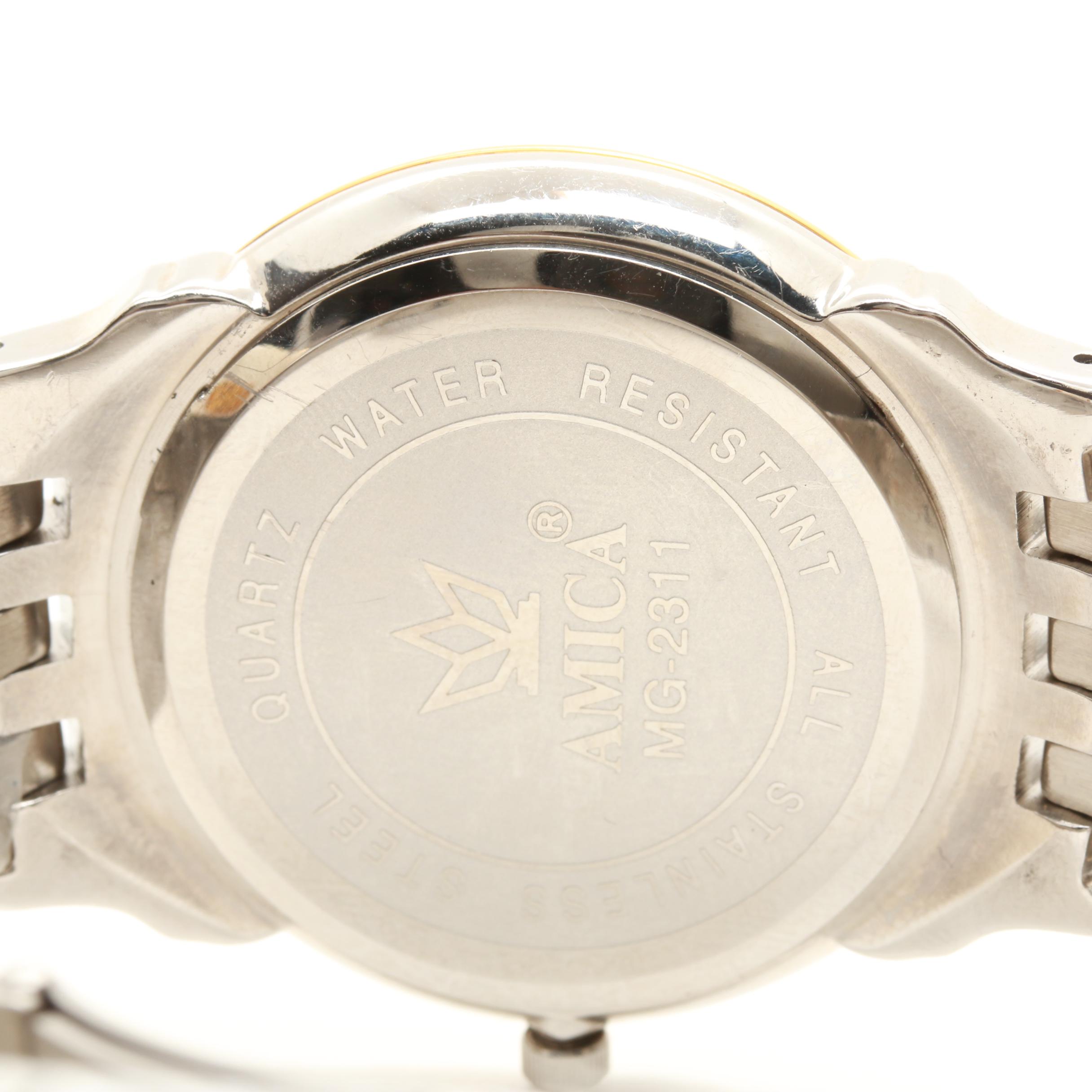 Gold Tone Stainless Steel Copha and Amica Watches