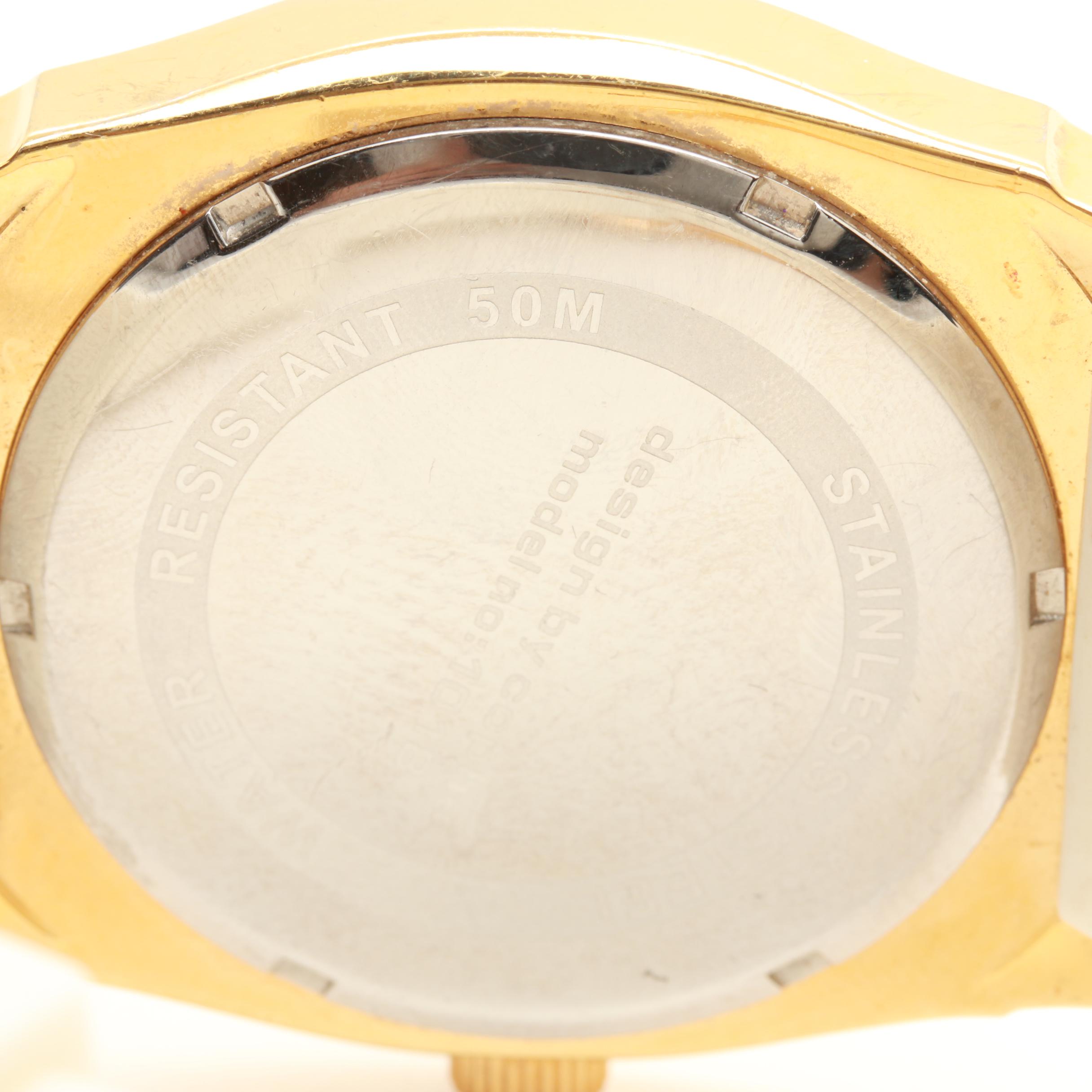 Gold Tone Stainless Steel Copha and Amica Watches