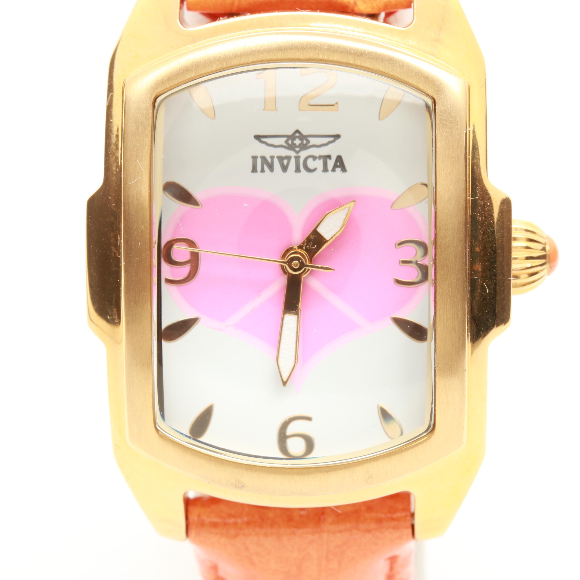 Invicta Peace & Love Gold Tone Stainless Steel Watch with Strap Assortment