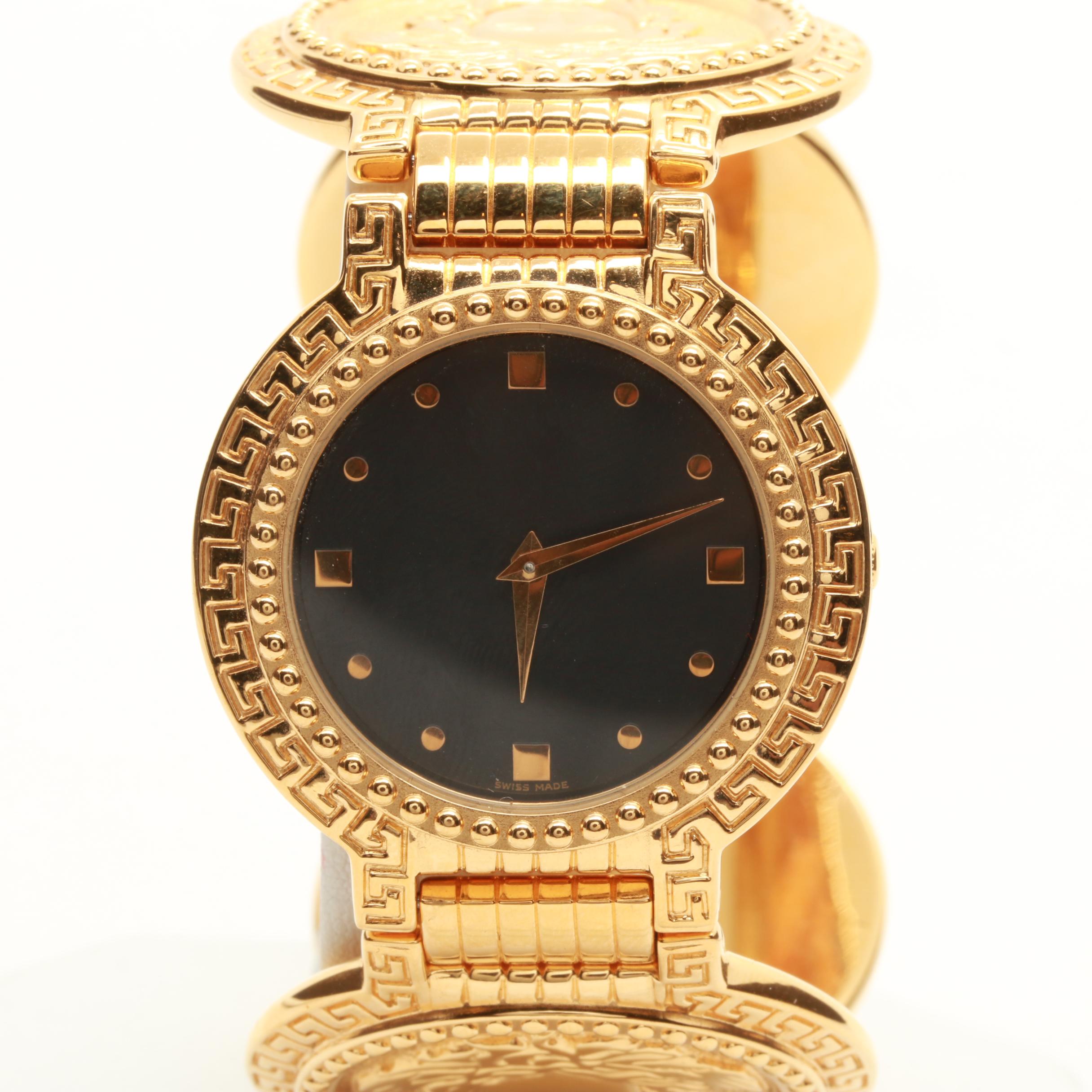 Gianni Versace Signature Medusa Gold Plated Stainless Steel Watch