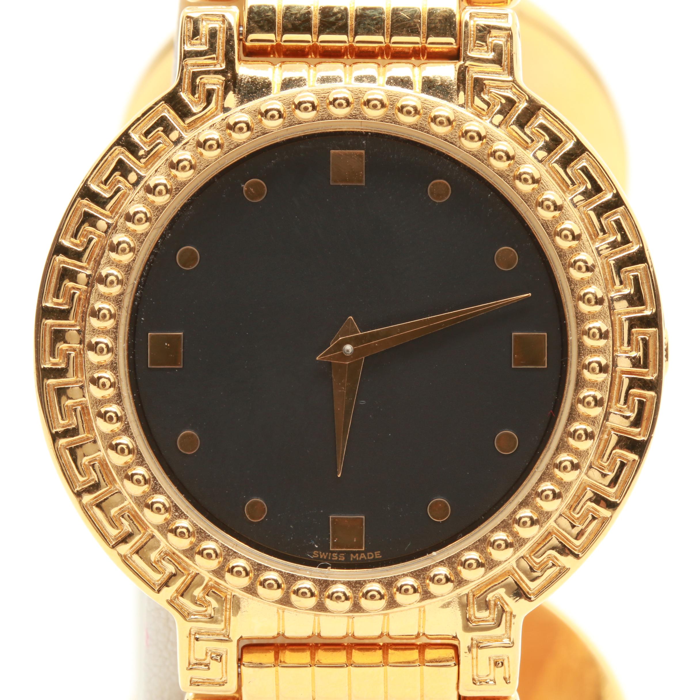 Gianni Versace Signature Medusa Gold Plated Stainless Steel Watch