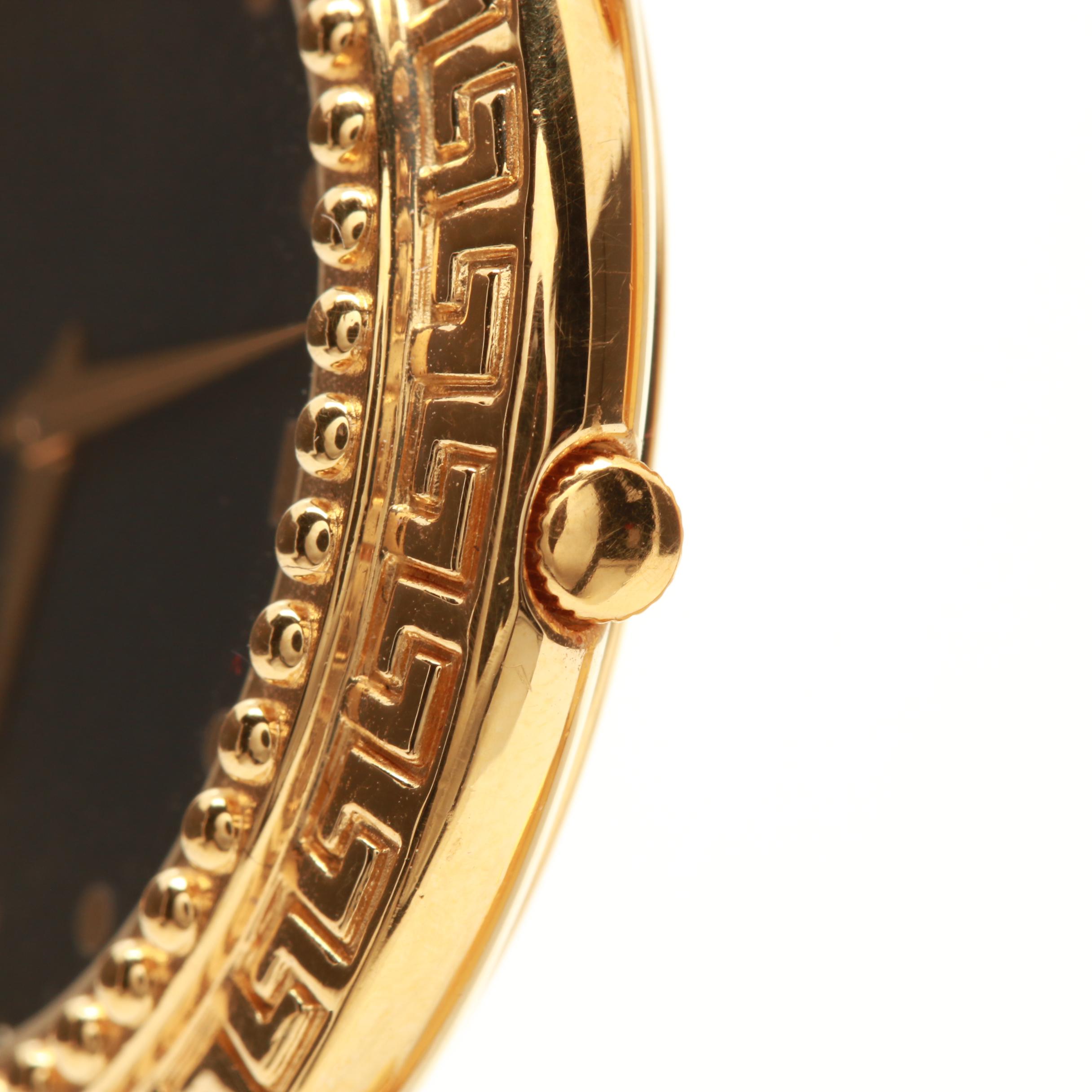 Gianni Versace Signature Medusa Gold Plated Stainless Steel Watch