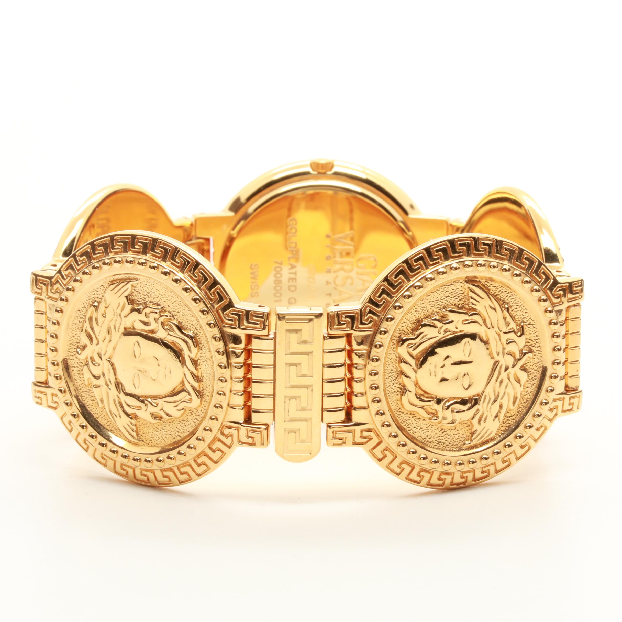 Gianni Versace Signature Medusa Gold Plated Stainless Steel Watch