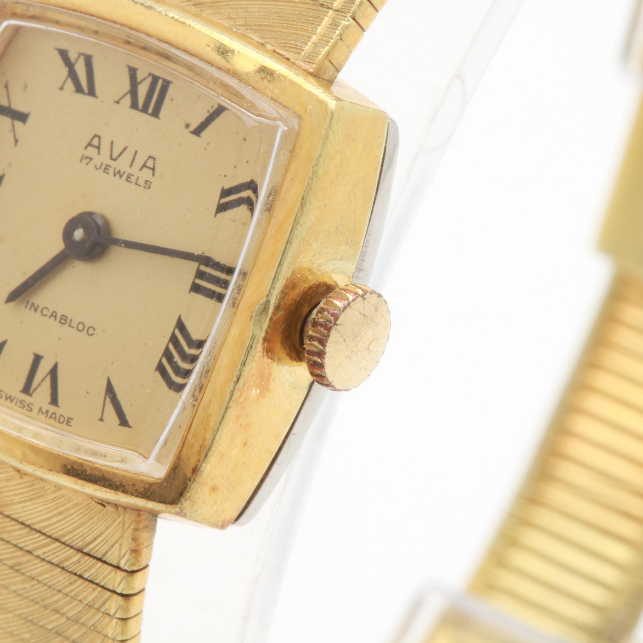 Avia Gold-Tone Stainless Steel Watch