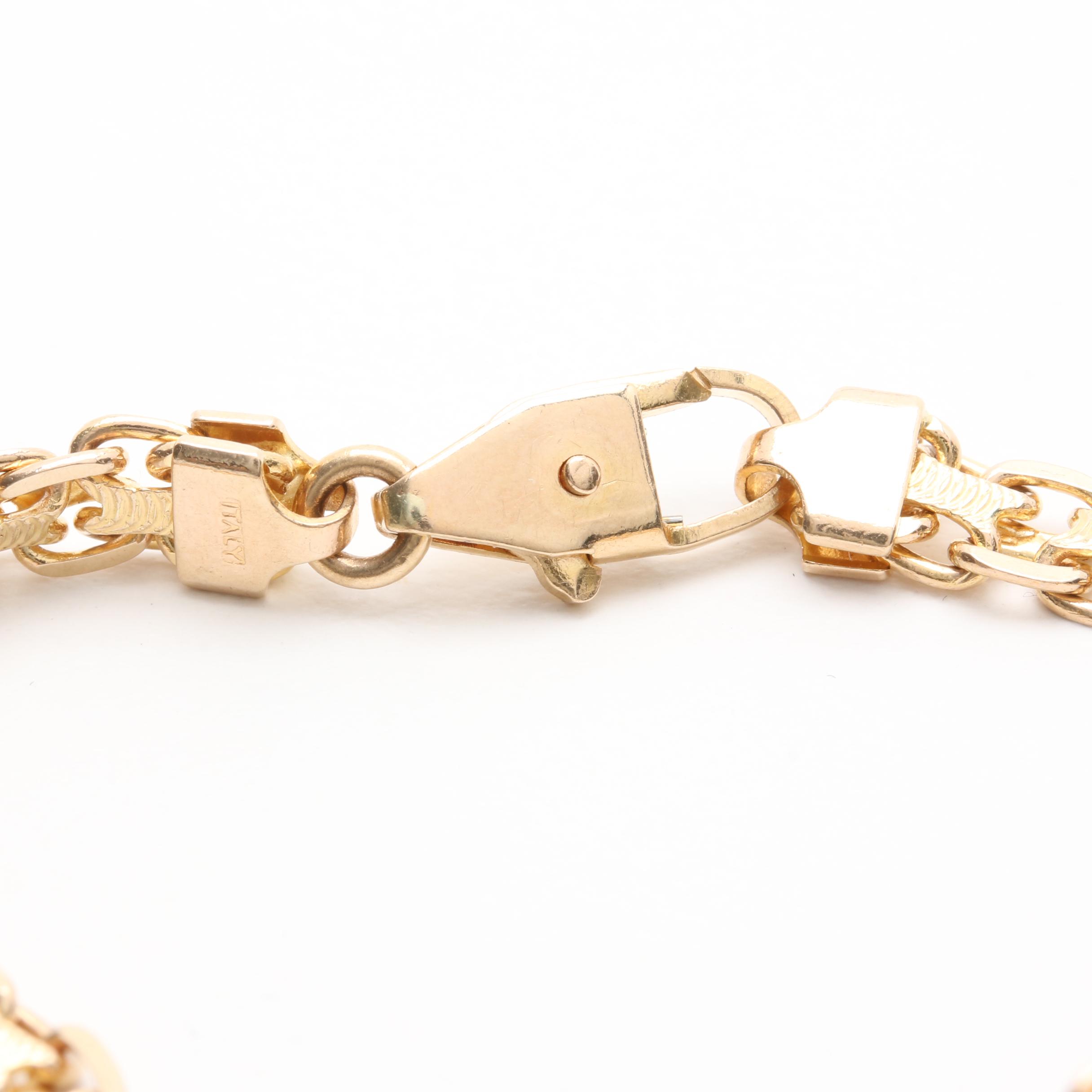 14K Yellow Gold Pink Tourmaline and Diamond Pendant Necklace