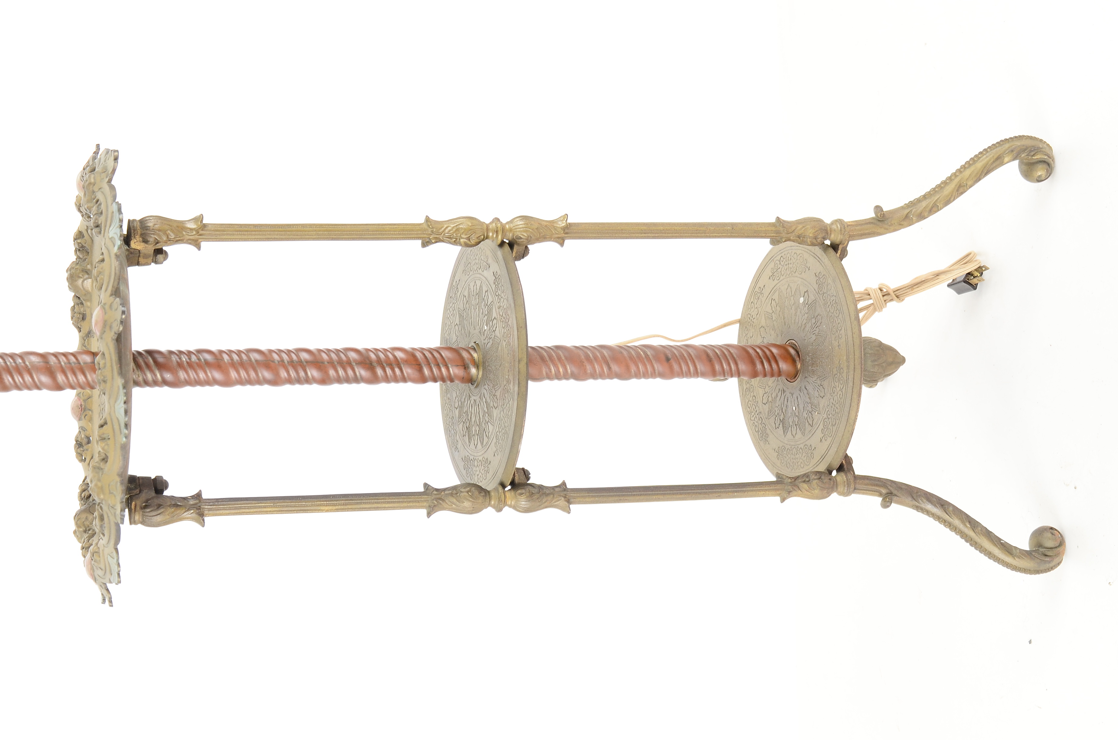 Cast Brass Piano Floor Lamp