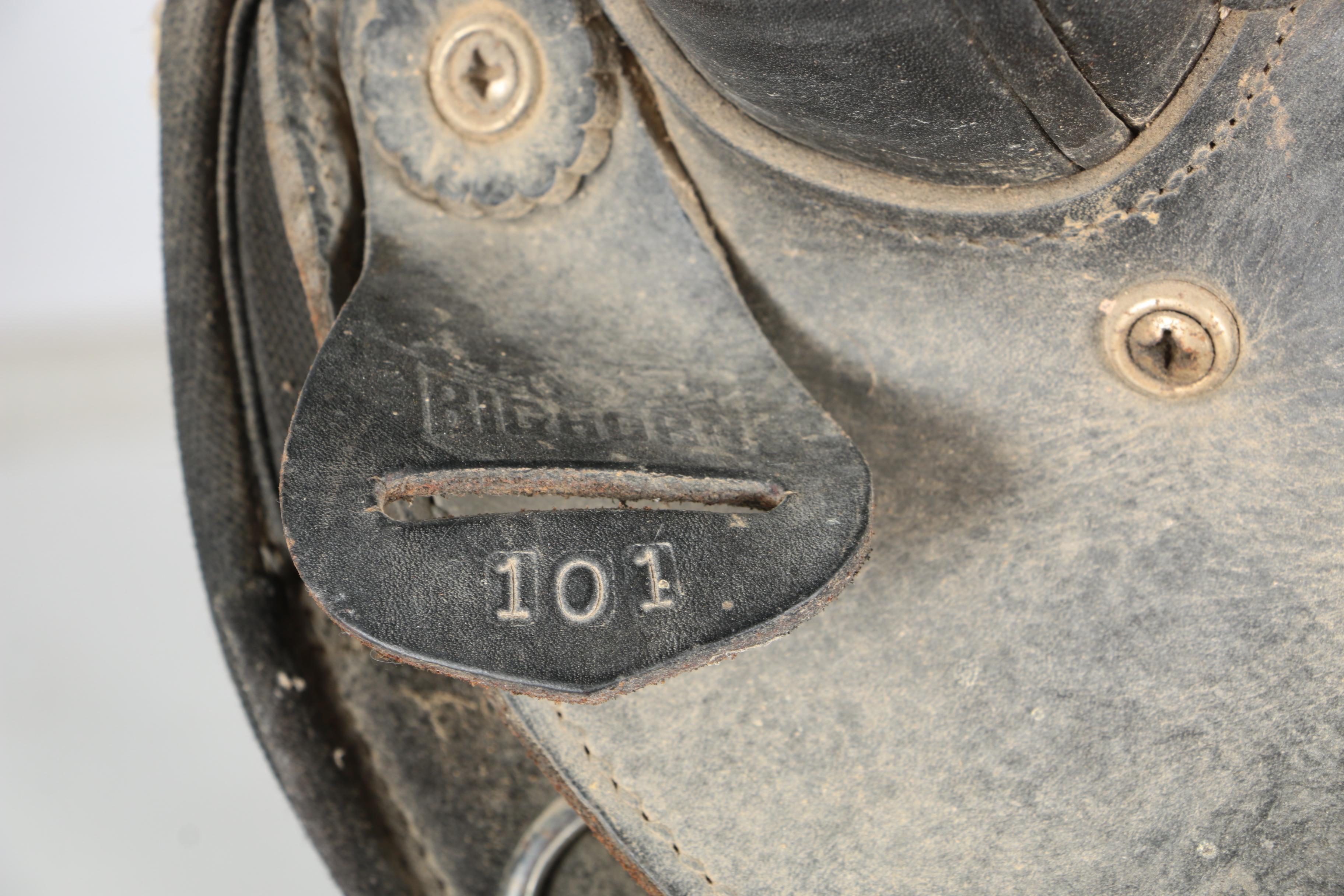 Big Horn 101 Black Leather and Synthetic Western Trail Saddle