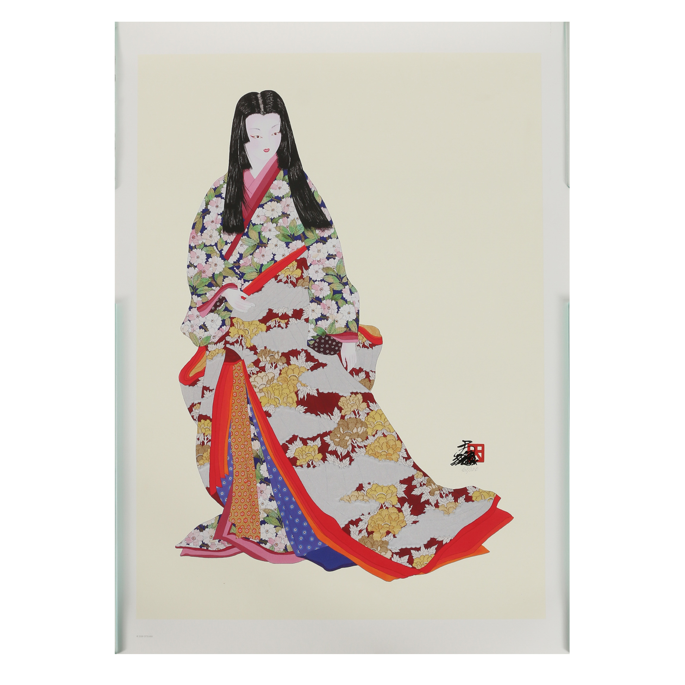 Hisashi Otsuka Giclée "Standing 12 Kimonos"