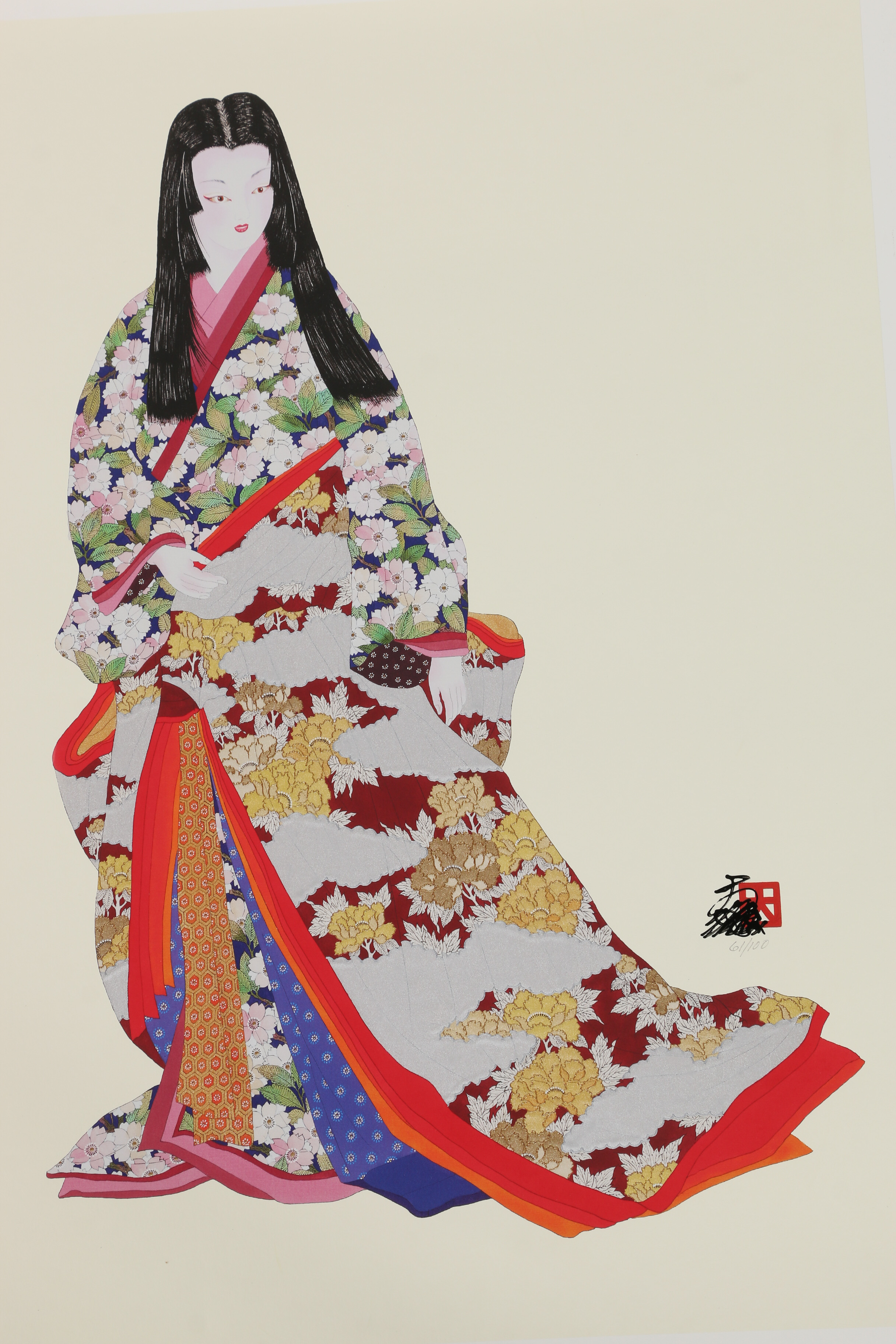Hisashi Otsuka Giclée "Standing 12 Kimonos"