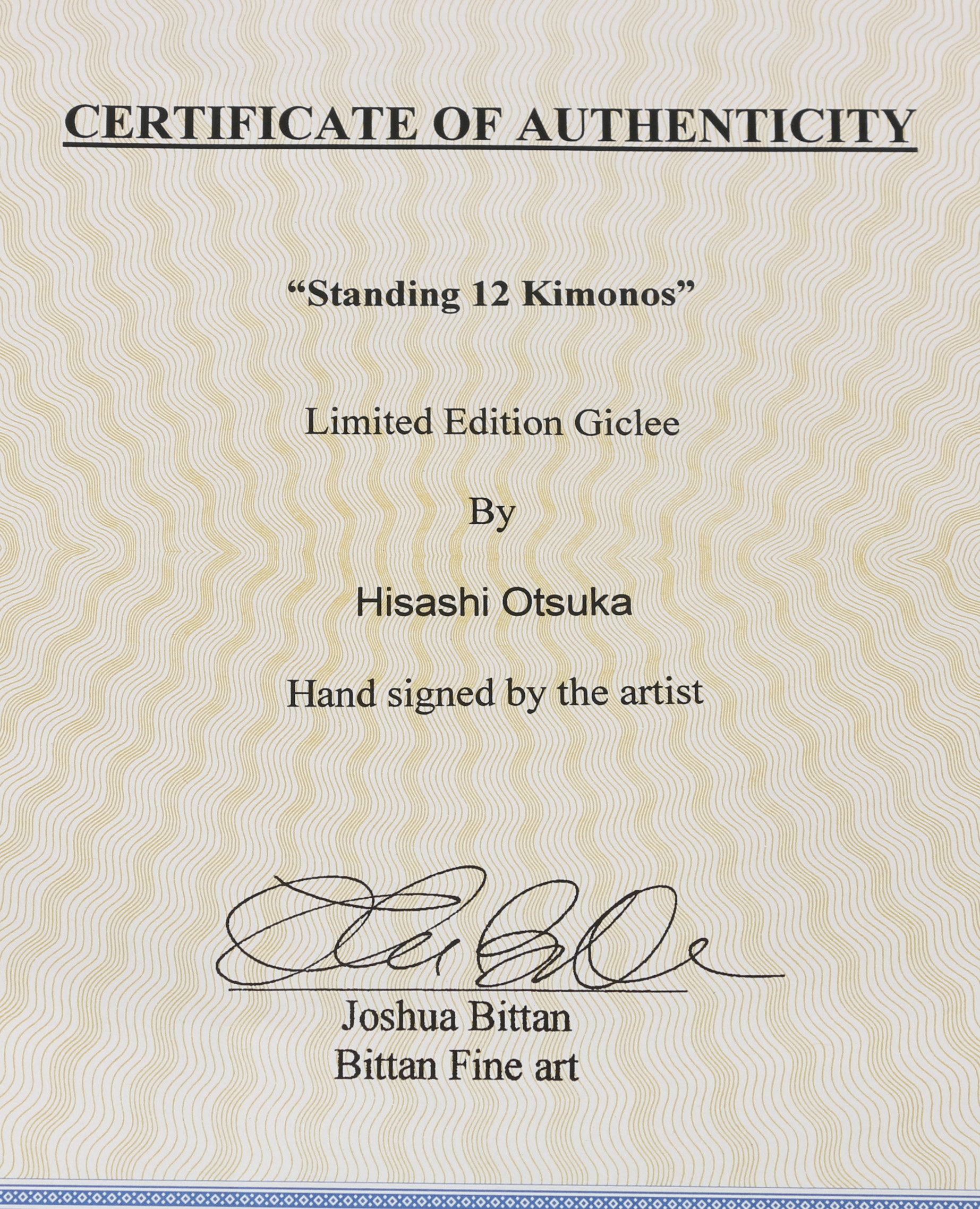 Hisashi Otsuka Giclée "Standing 12 Kimonos"