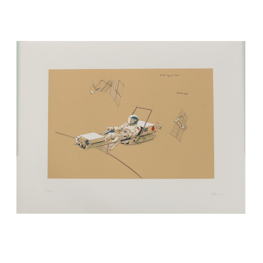 Raymond Loewy Lithograph "Space Maintenance"