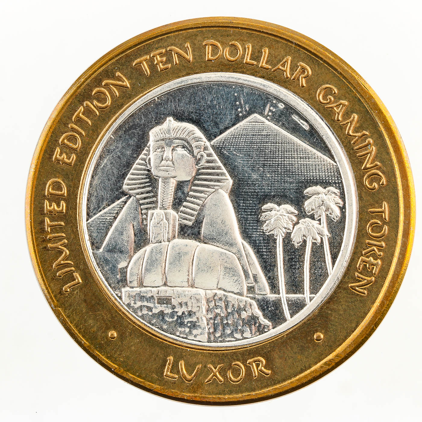 Limited Edition Ten Dollar Gaming Token From The Luxor Casino in Las Vegas