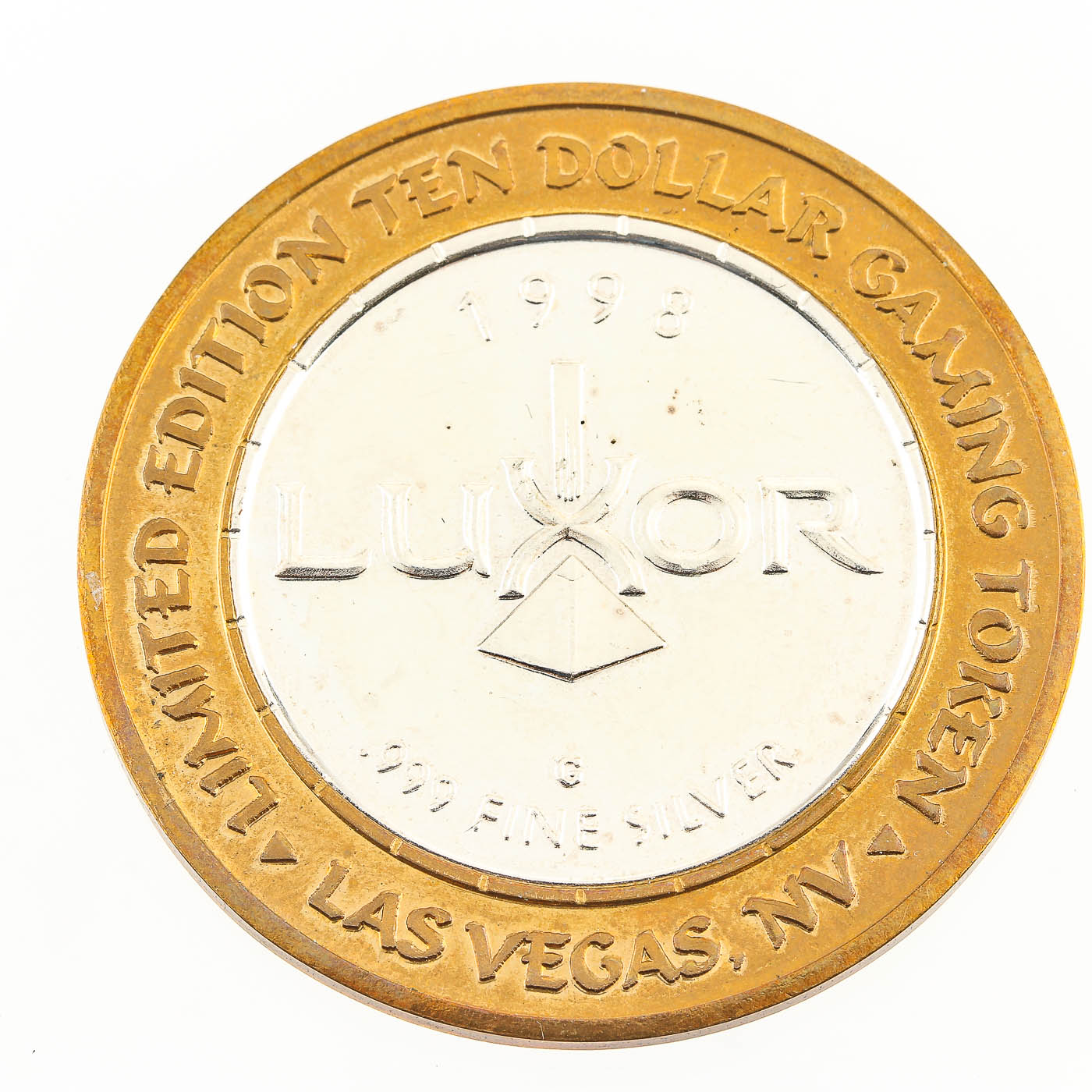 Limited Edition Ten Dollar Gaming Token From The Luxor Casino in Las Vegas