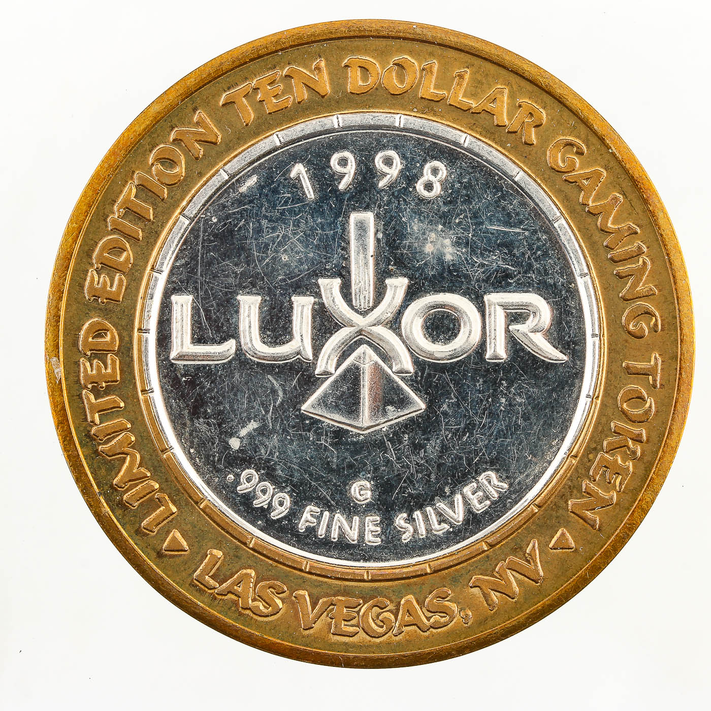 Limited Edition Ten Dollar Gaming Token From The Luxor Casino in Las Vegas