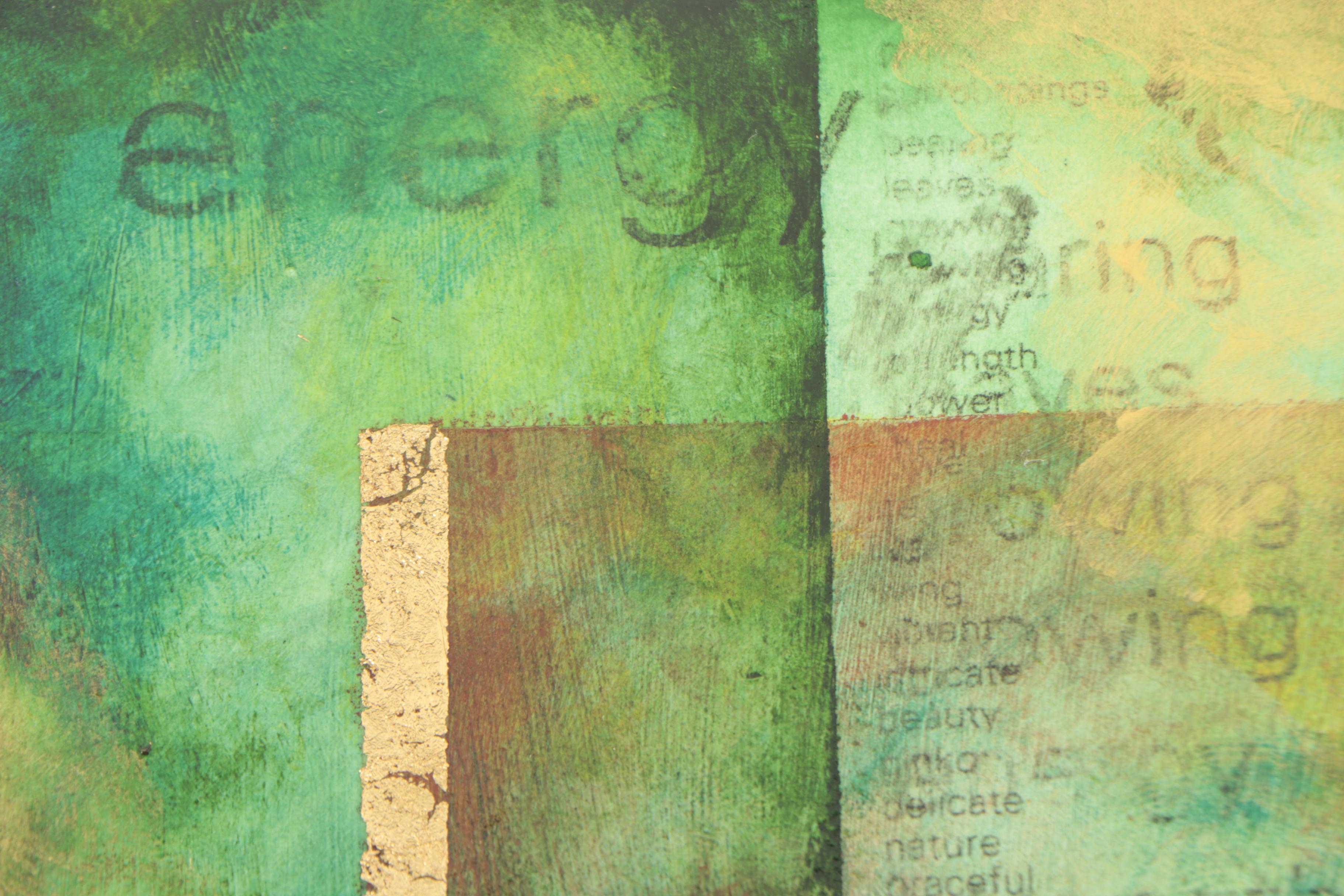Mixed Media Painting with Gold Leaf