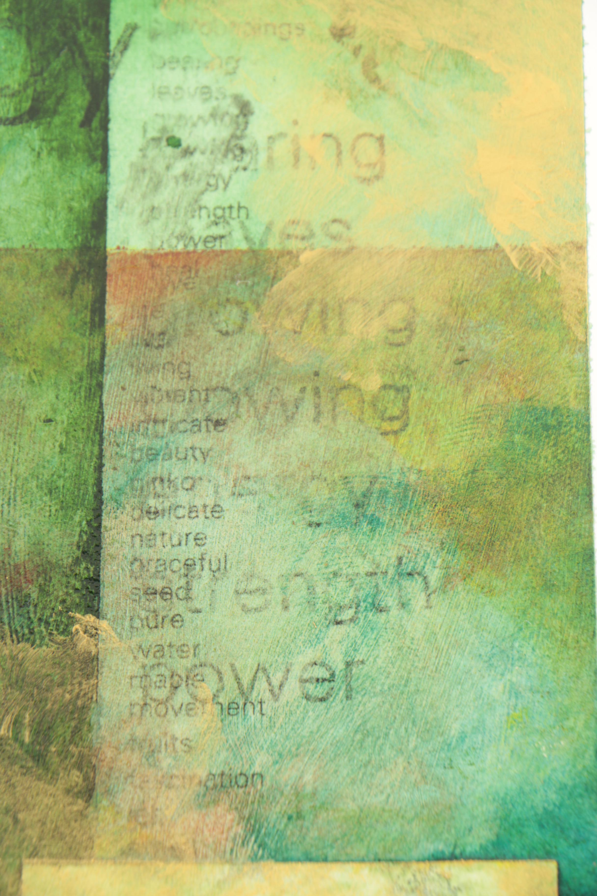 Mixed Media Painting with Gold Leaf