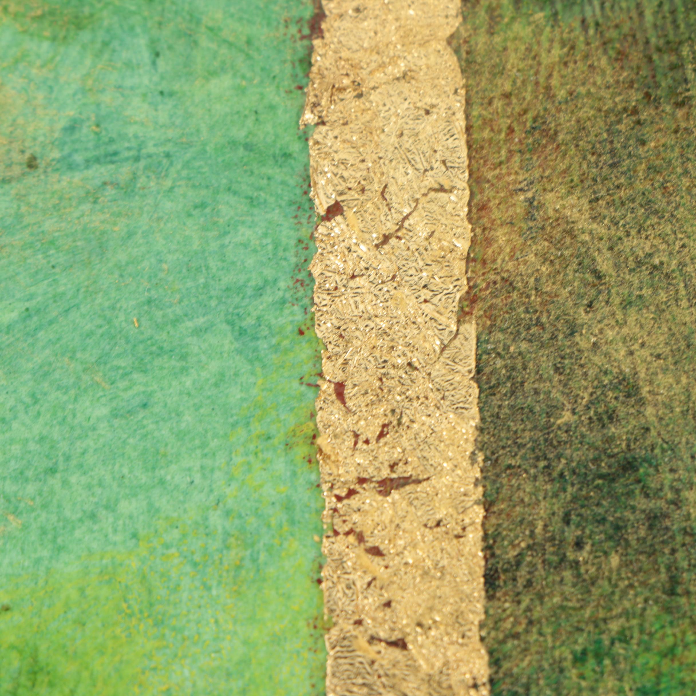 Mixed Media Painting with Gold Leaf