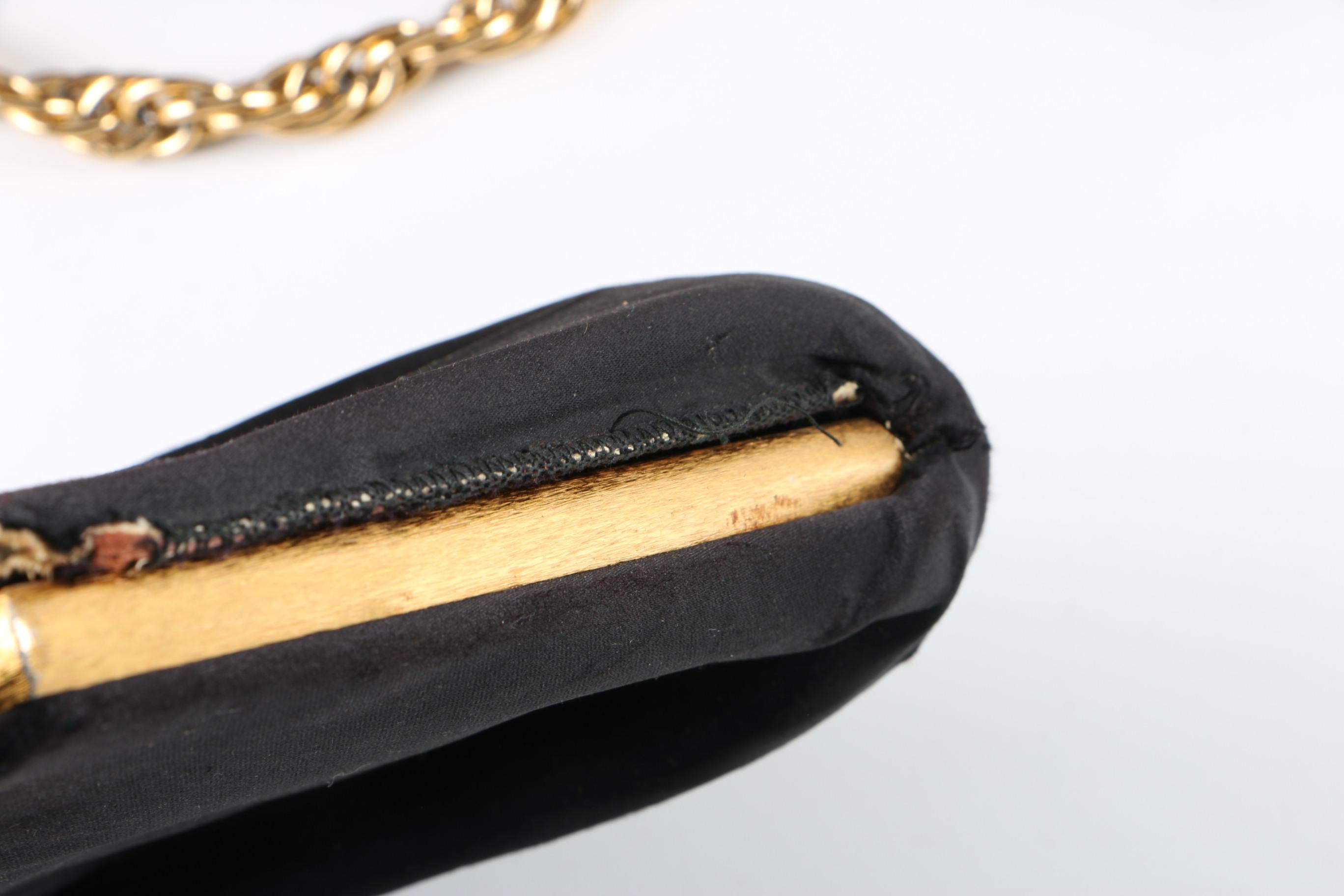 Vintage Koret Black Leather and Fabric Handbags