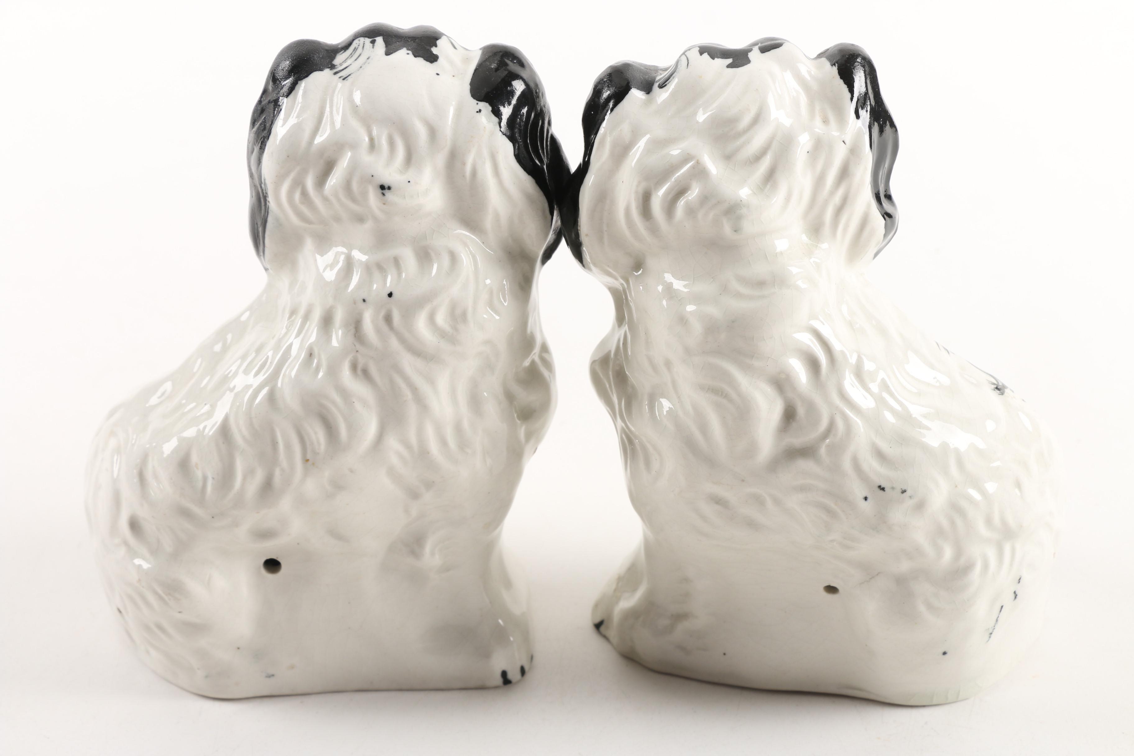 Vintage Staffordshire Style Ceramic Dog Figurines