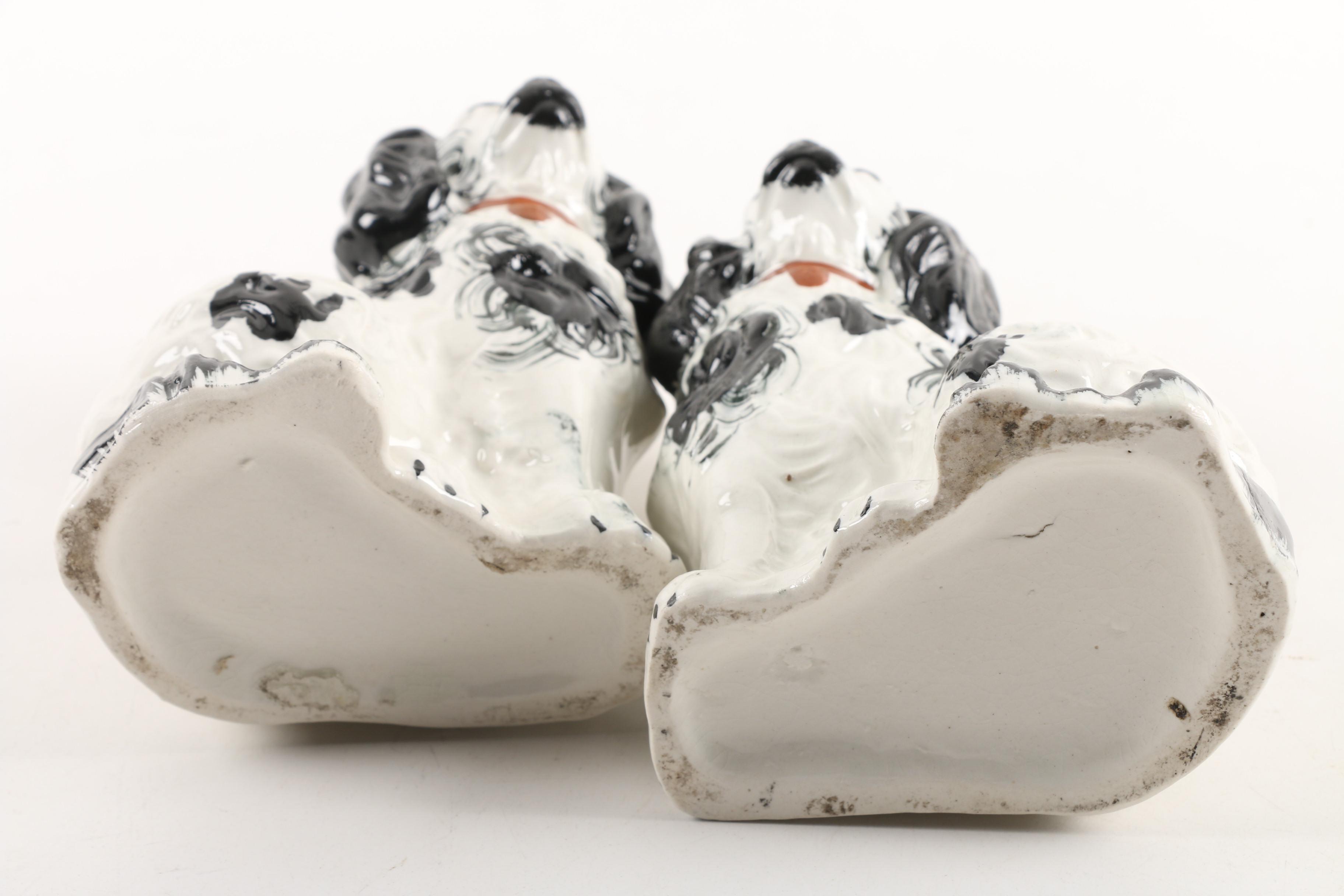 Vintage Staffordshire Style Ceramic Dog Figurines