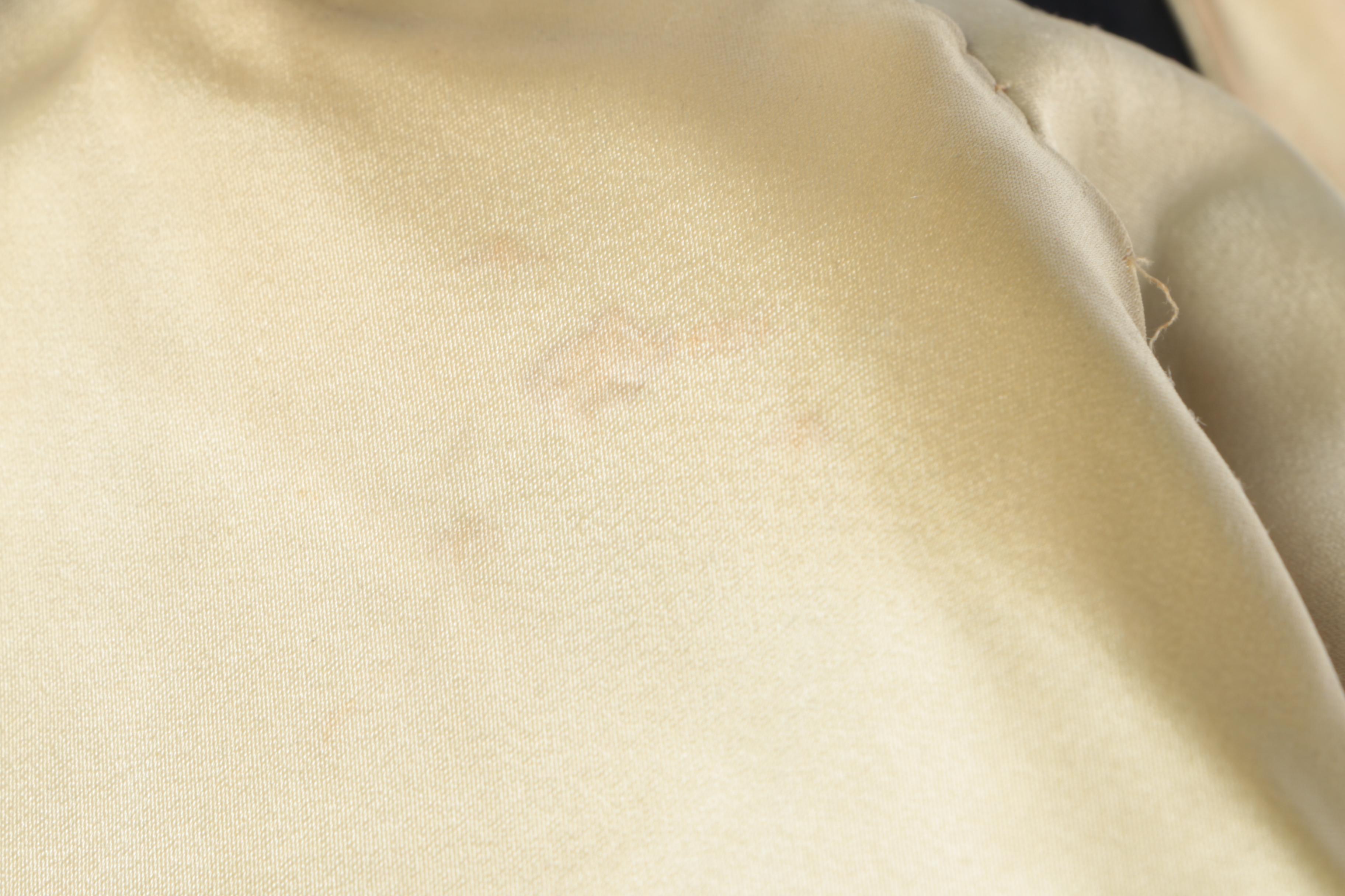 Women's Circa 1960s Beaded Black Wool and Ivory Satin Swing Coat