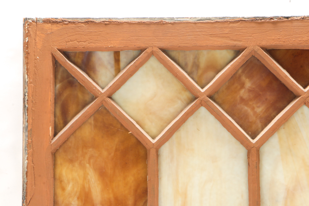 Handmade Stained Glass Window in Custom Wood Frame