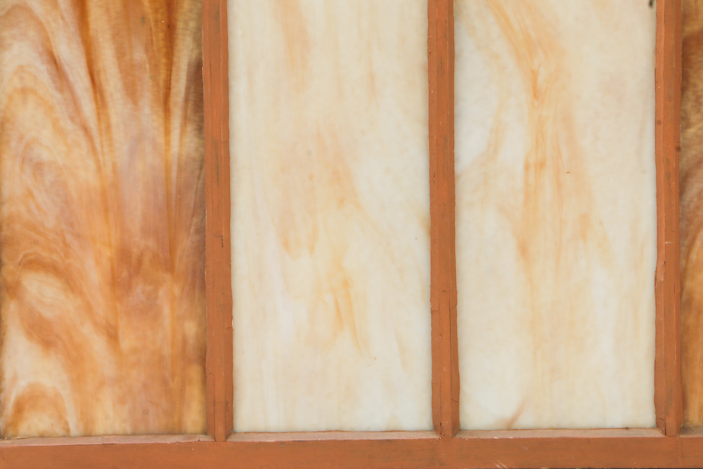 Handmade Stained Glass Window in Custom Wood Frame