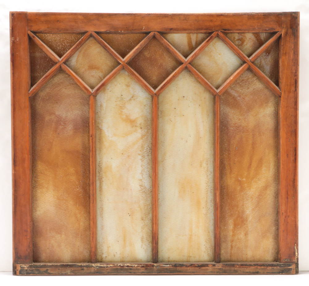 Handmade Stained Glass Window in Custom Wood Frame