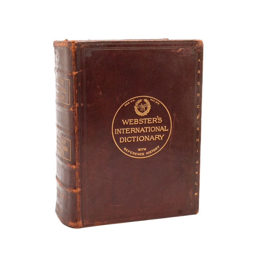 1909 Oversized "Webster's International Dictionary"