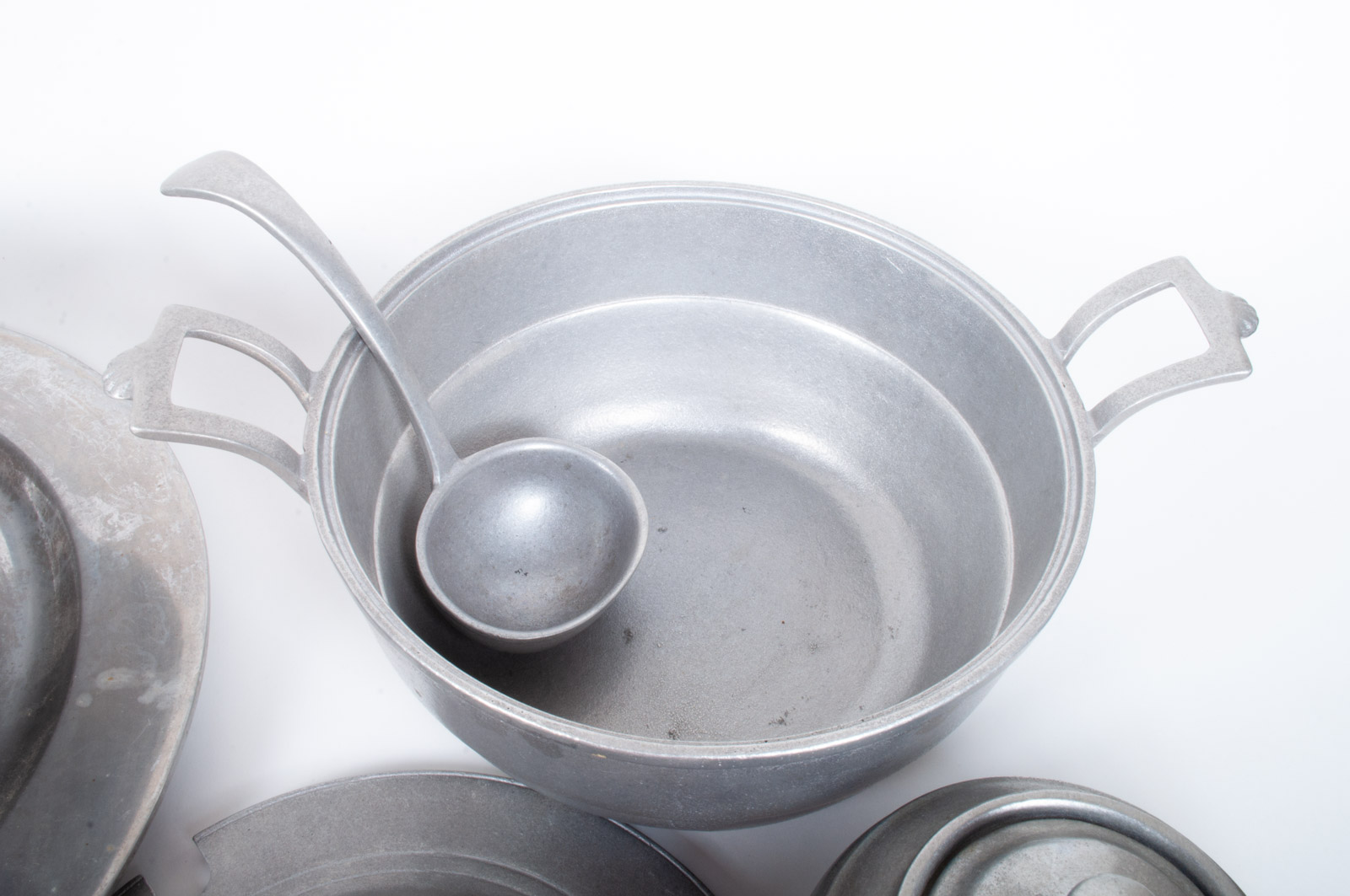 Set of Wilton Armetale "Plough Tavern" Pewter Dinnerware and Serveware