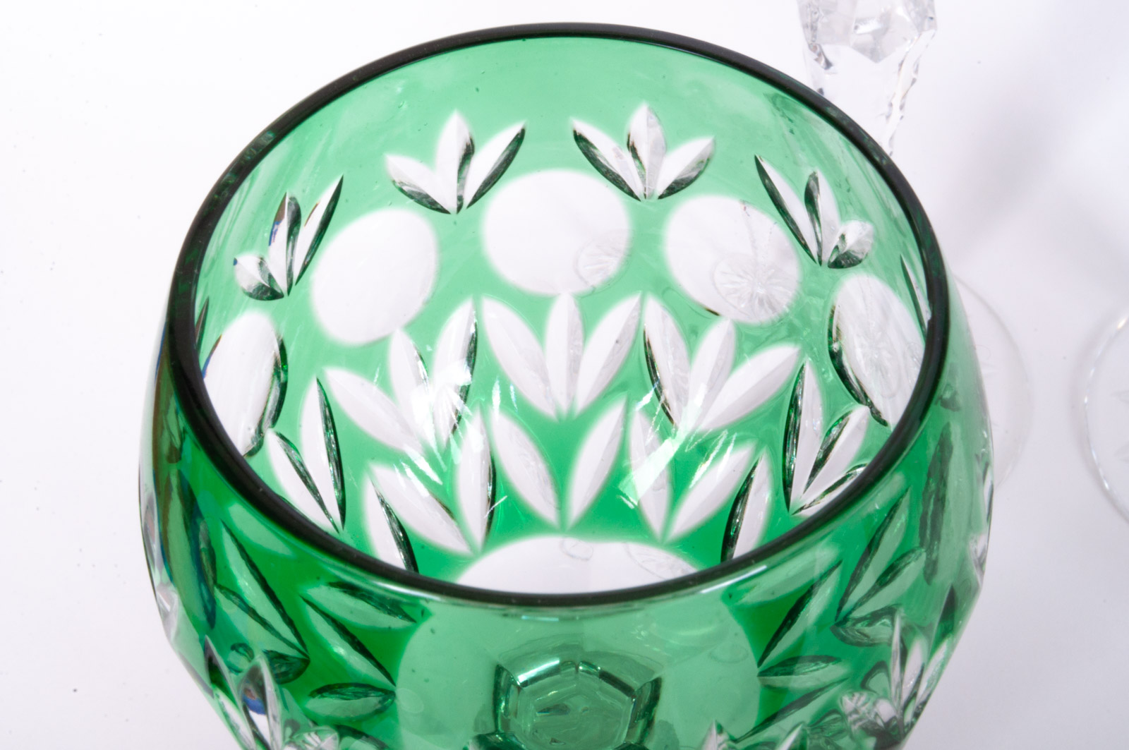 Set of Godinger "Dynasty" Cased Cut to Clear Crystal Hock Wine Glasses