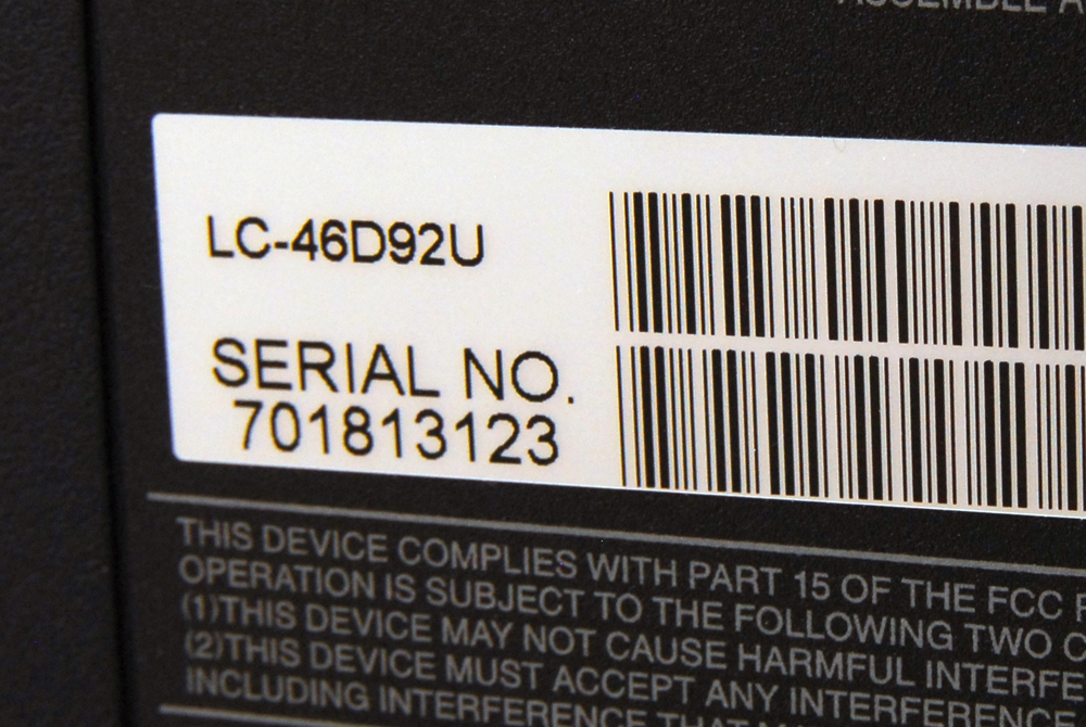 Sharp Aquos 46" LCD HDTV