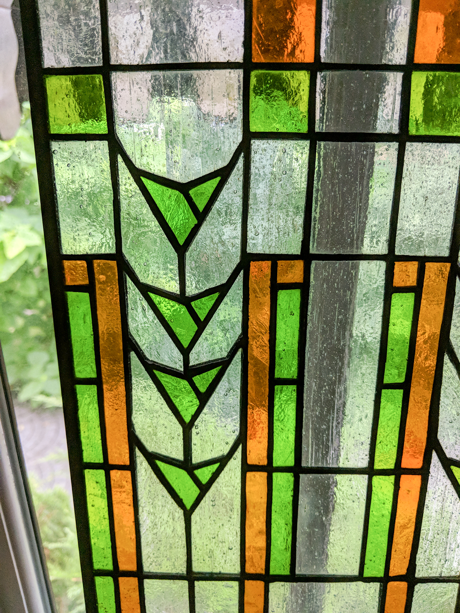 Frank Lloyd Wright Reproduction Stained Glass Panel