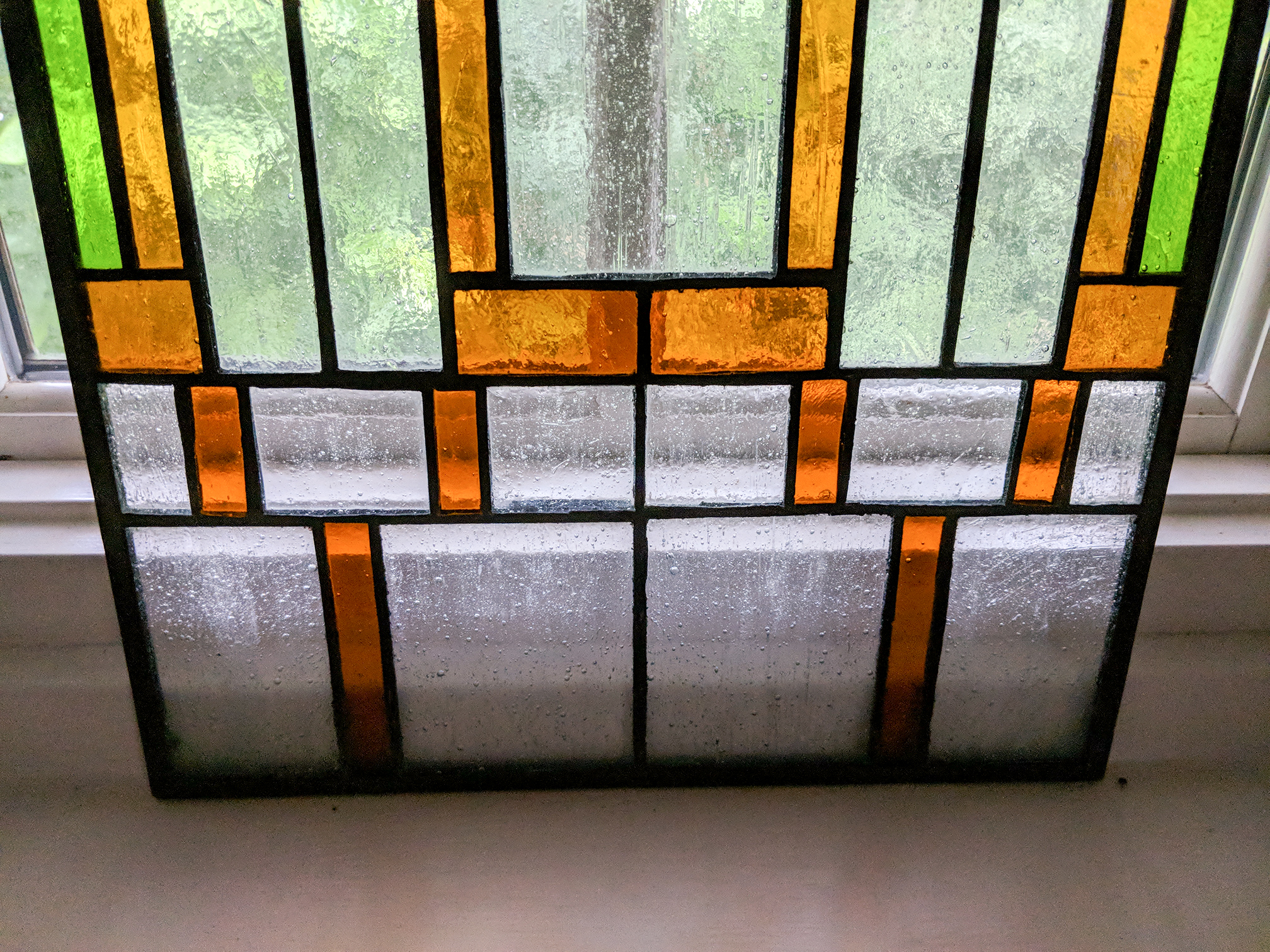 Frank Lloyd Wright Reproduction Stained Glass Panel