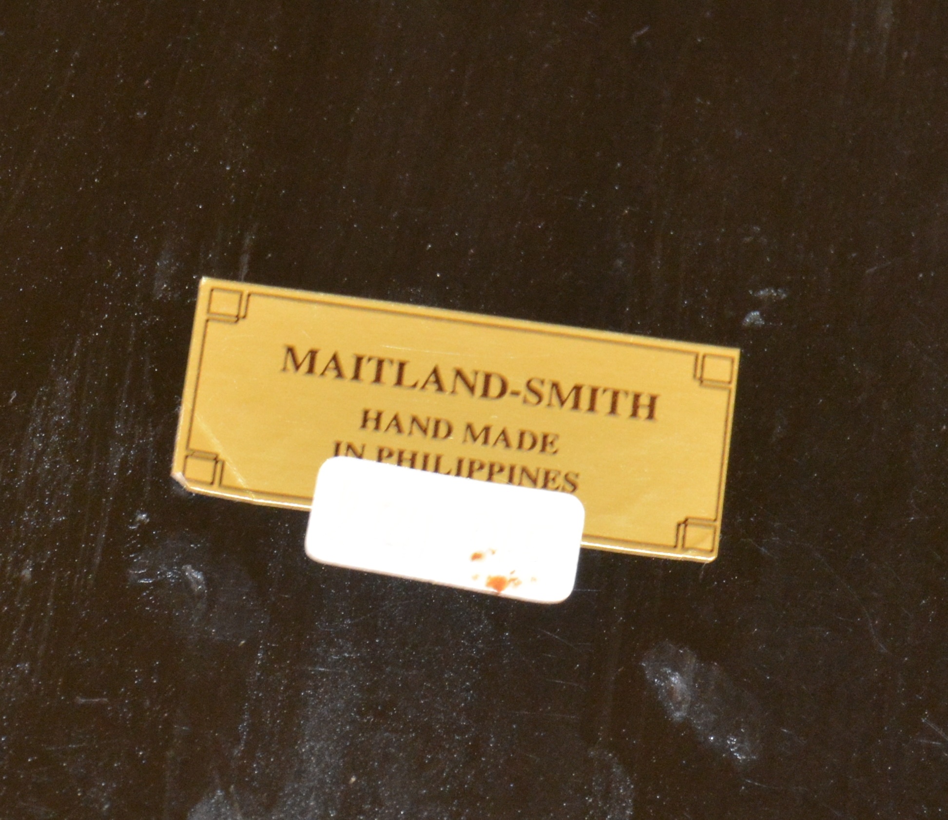 Maitland-Smith Bamboo and Leather Tray Table