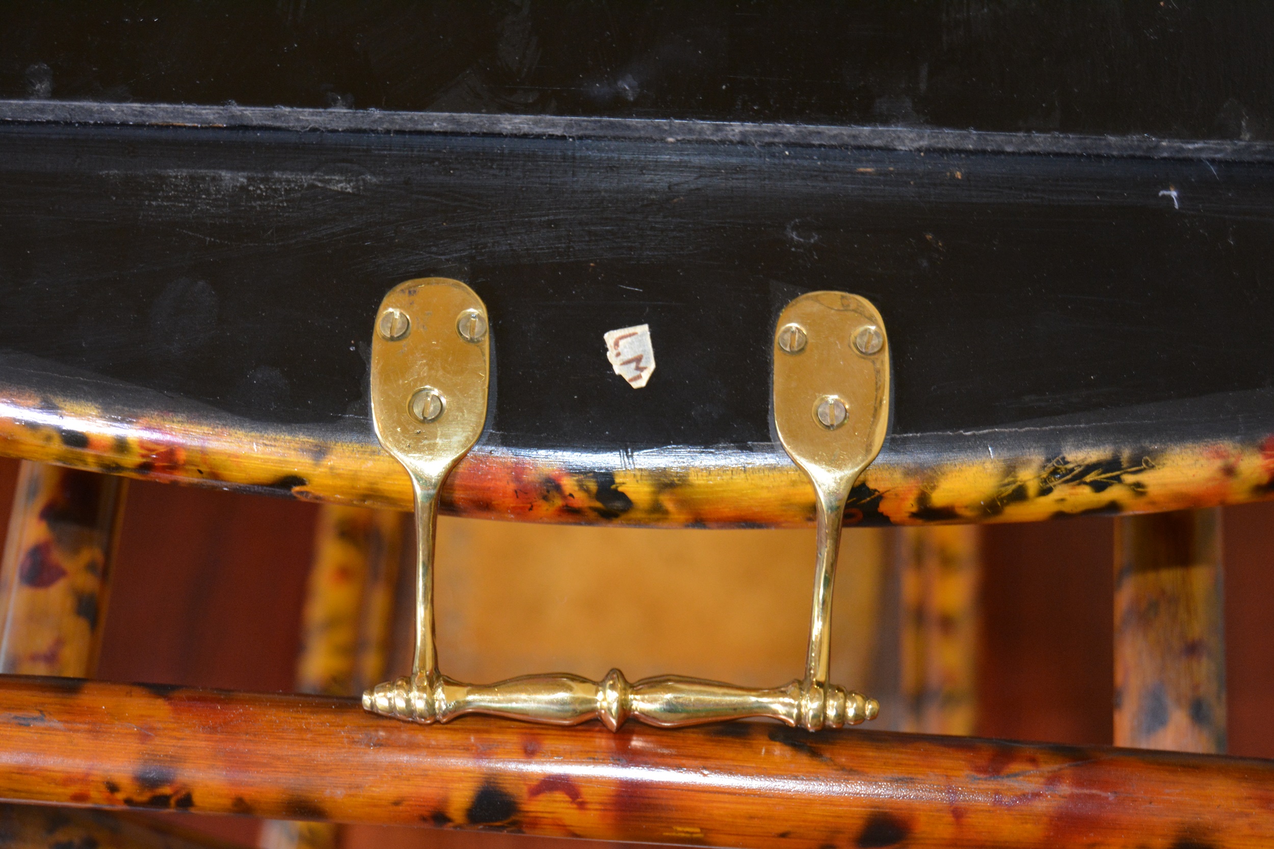 Maitland-Smith Bamboo and Leather Tray Table