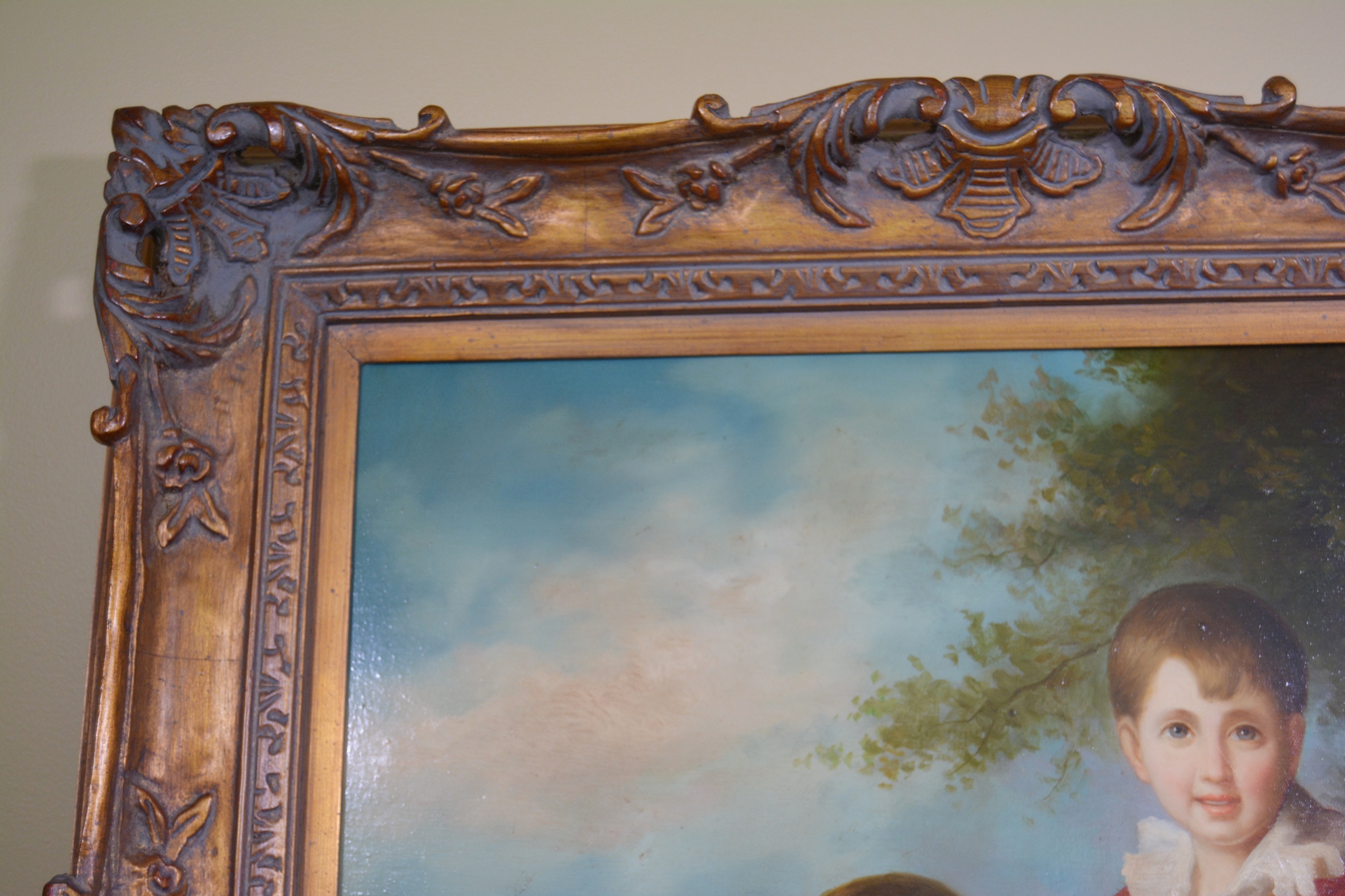 Eagleson Oil Painting on Canvas of Two Young Boys