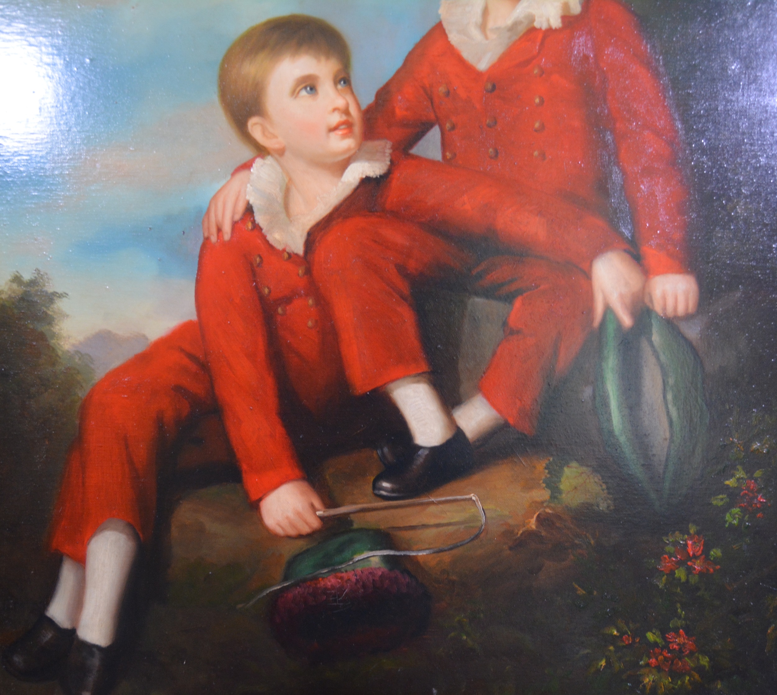 Eagleson Oil Painting on Canvas of Two Young Boys