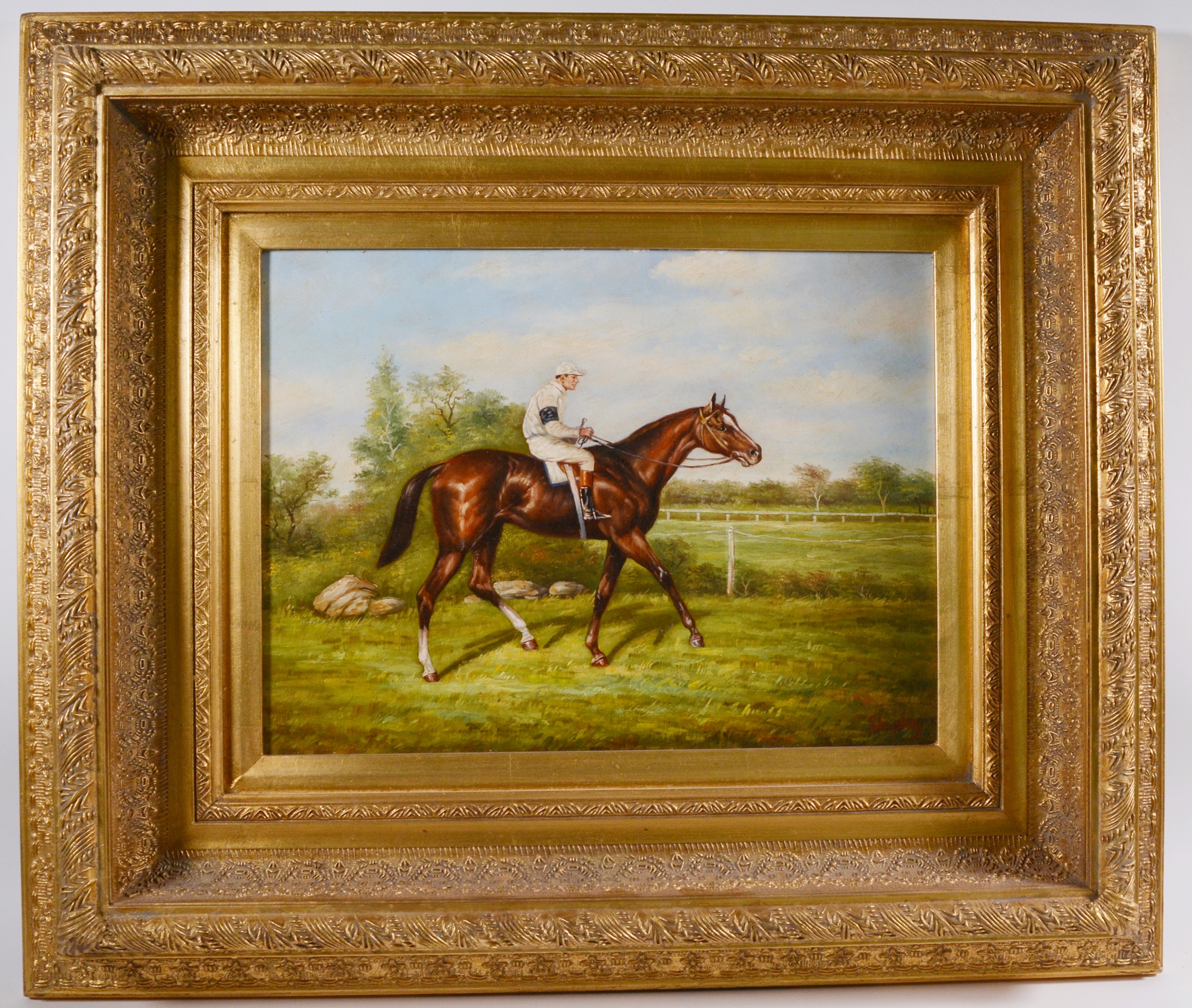 Shipley Oil Painting of Horse and Jockey