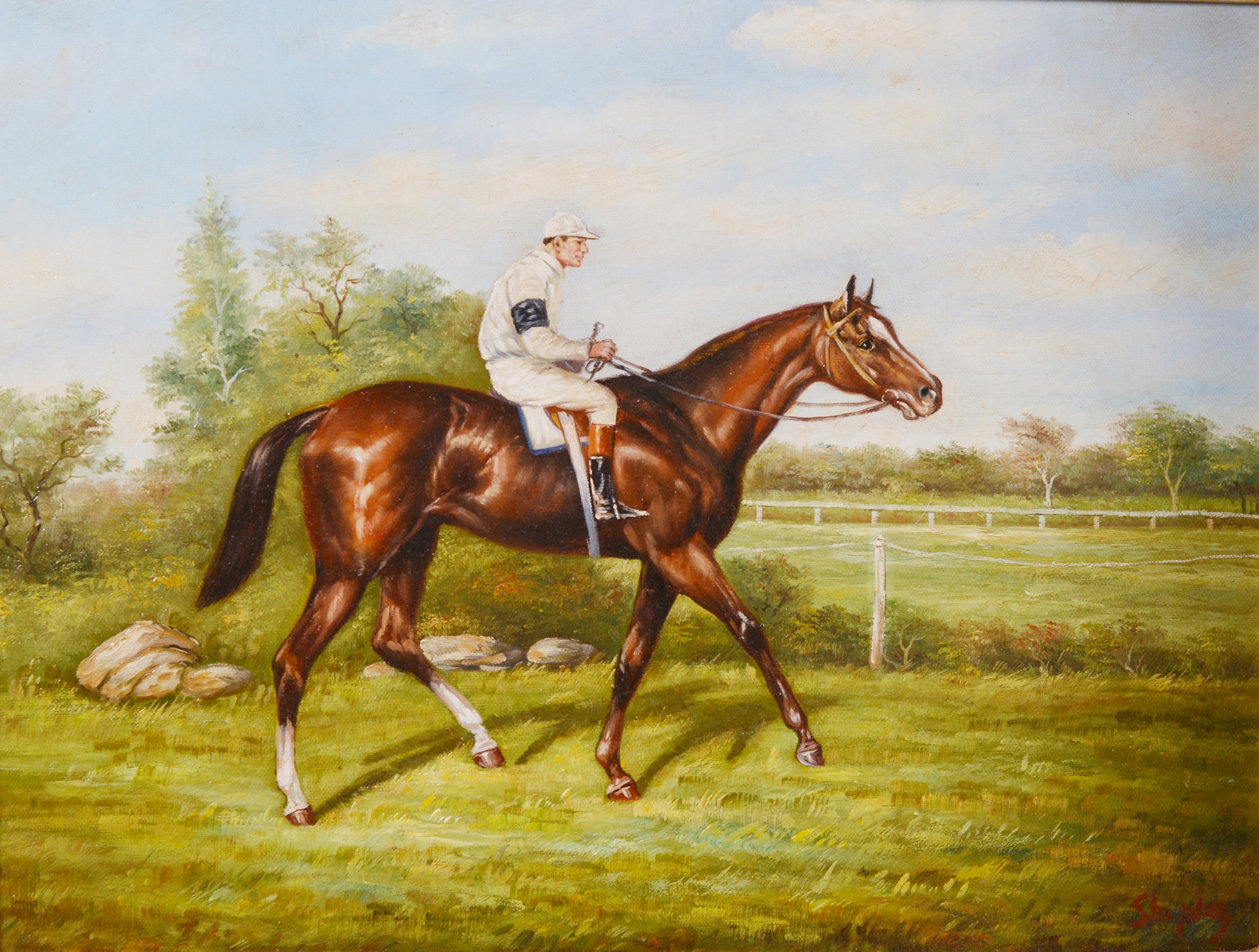 Shipley Oil Painting of Horse and Jockey