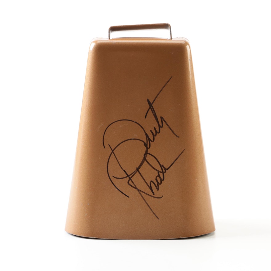 Wrestlers Dusty Rhodes and Superstar Billy Graham Autographed Cowbell