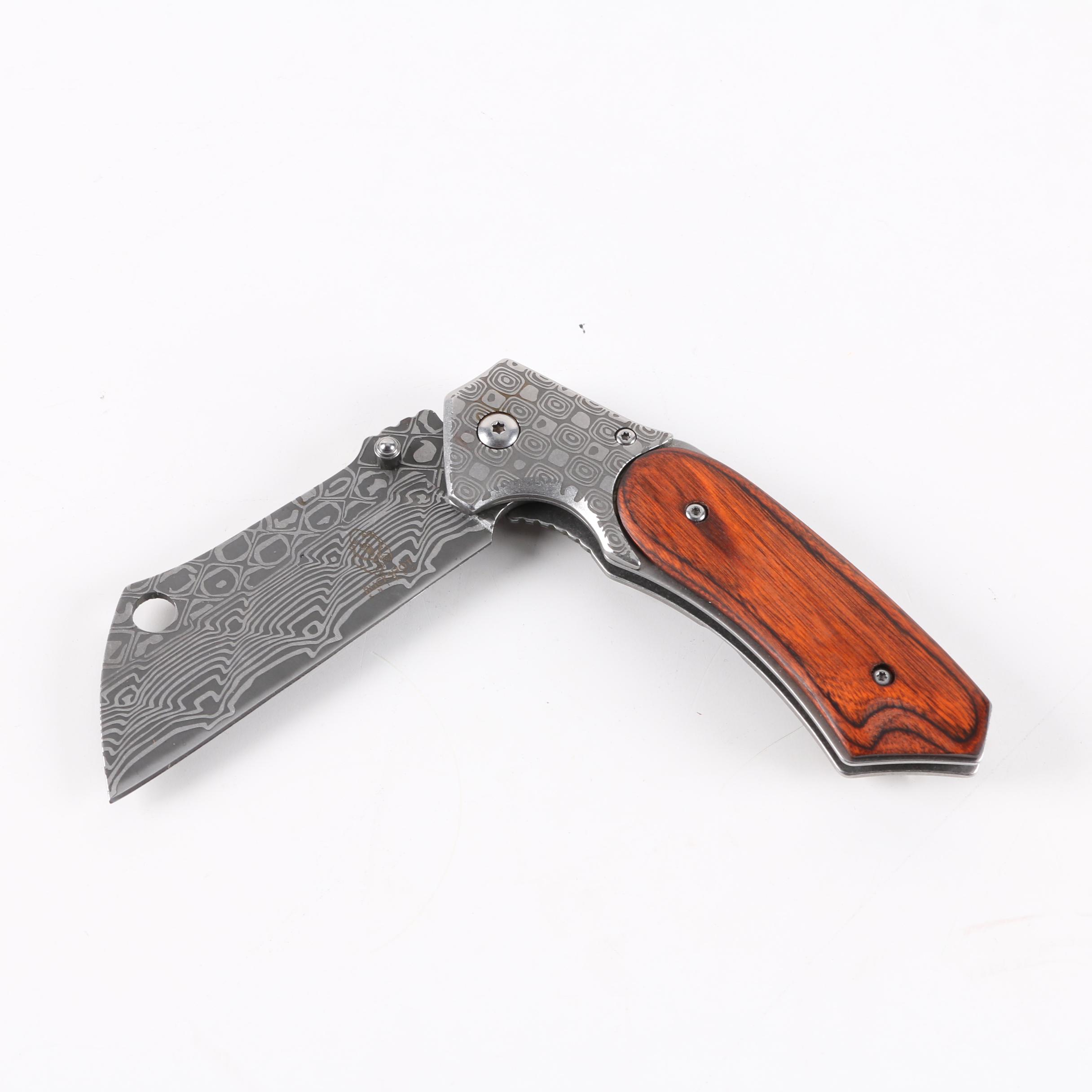 Buckshot Knives Hawkbill Tip Blade Pocket Knife