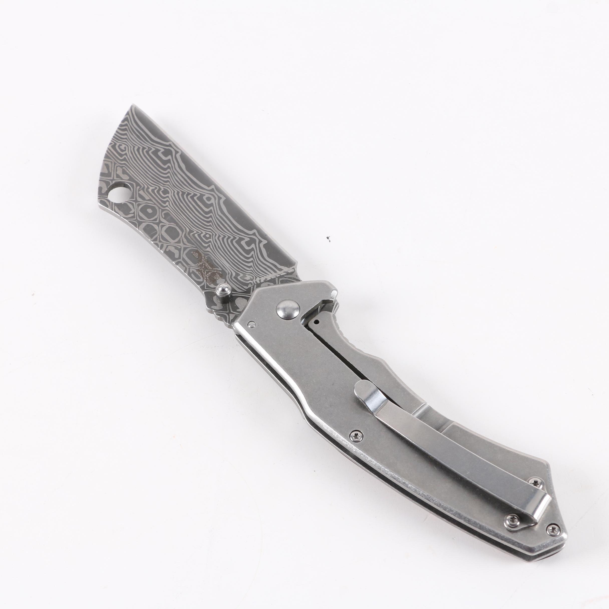 Buckshot Knives Hawkbill Tip Blade Pocket Knife
